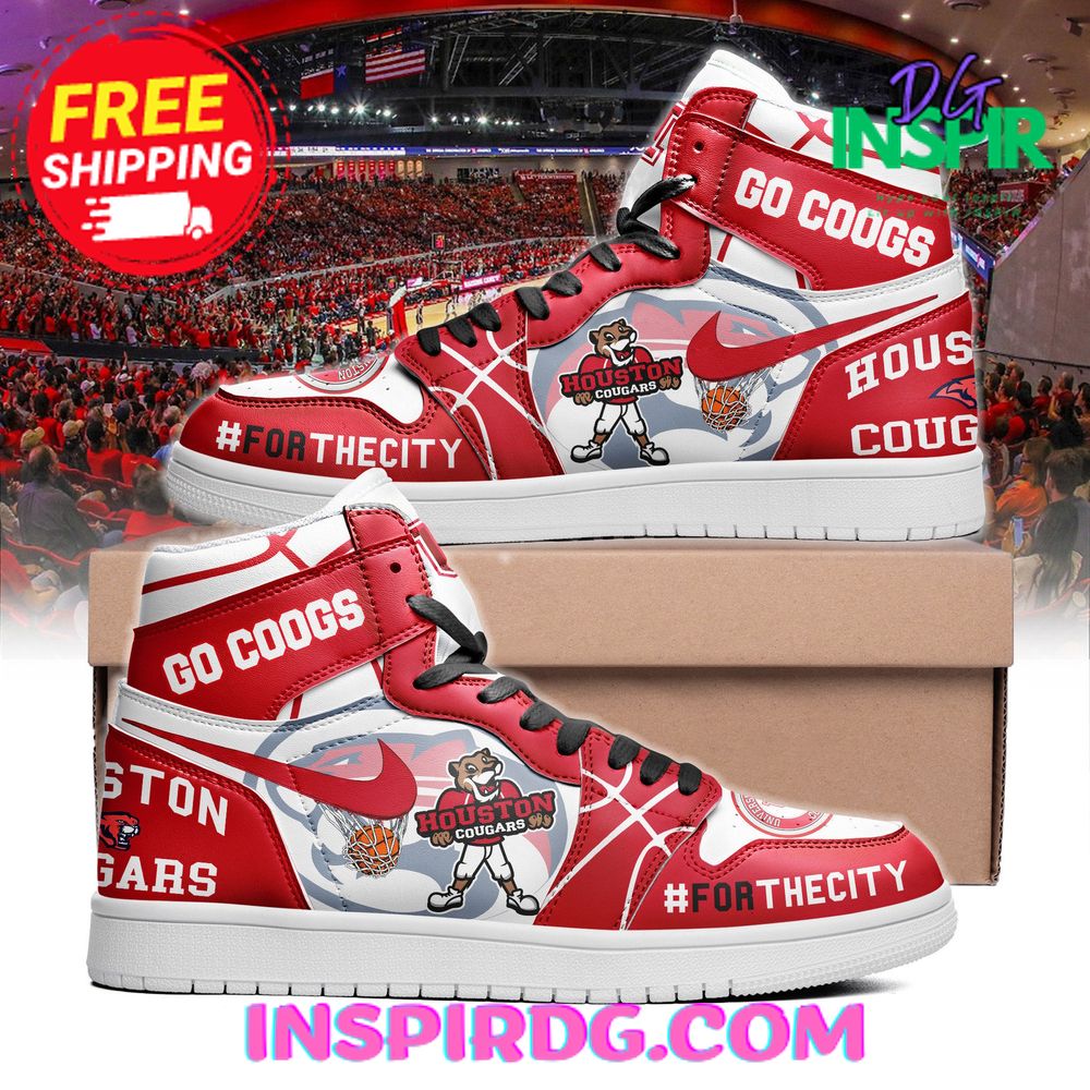 JWFancy Houston Cougars AJ1 High Sneakers Shoes For Men And Women