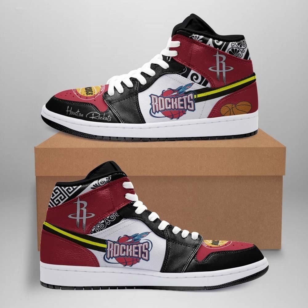 JWFancy Houston Rockets NBA AJ1 High Sneakers Shoes For Men And Women