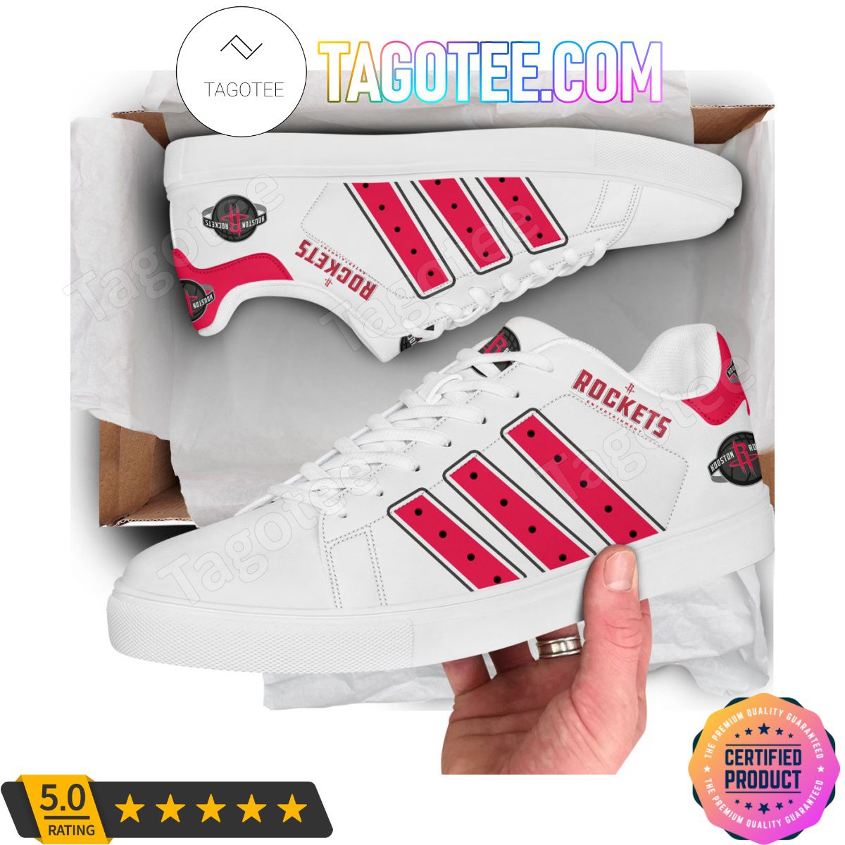 JWFancy Houston Rockets Skate Stan Shoes Sneakes For Men And Women