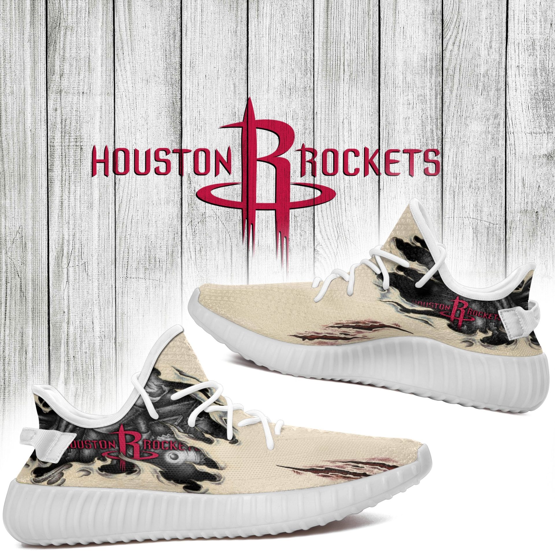 JWFancy Houston Rockets Yeezy Boost Shoes For Men And Women