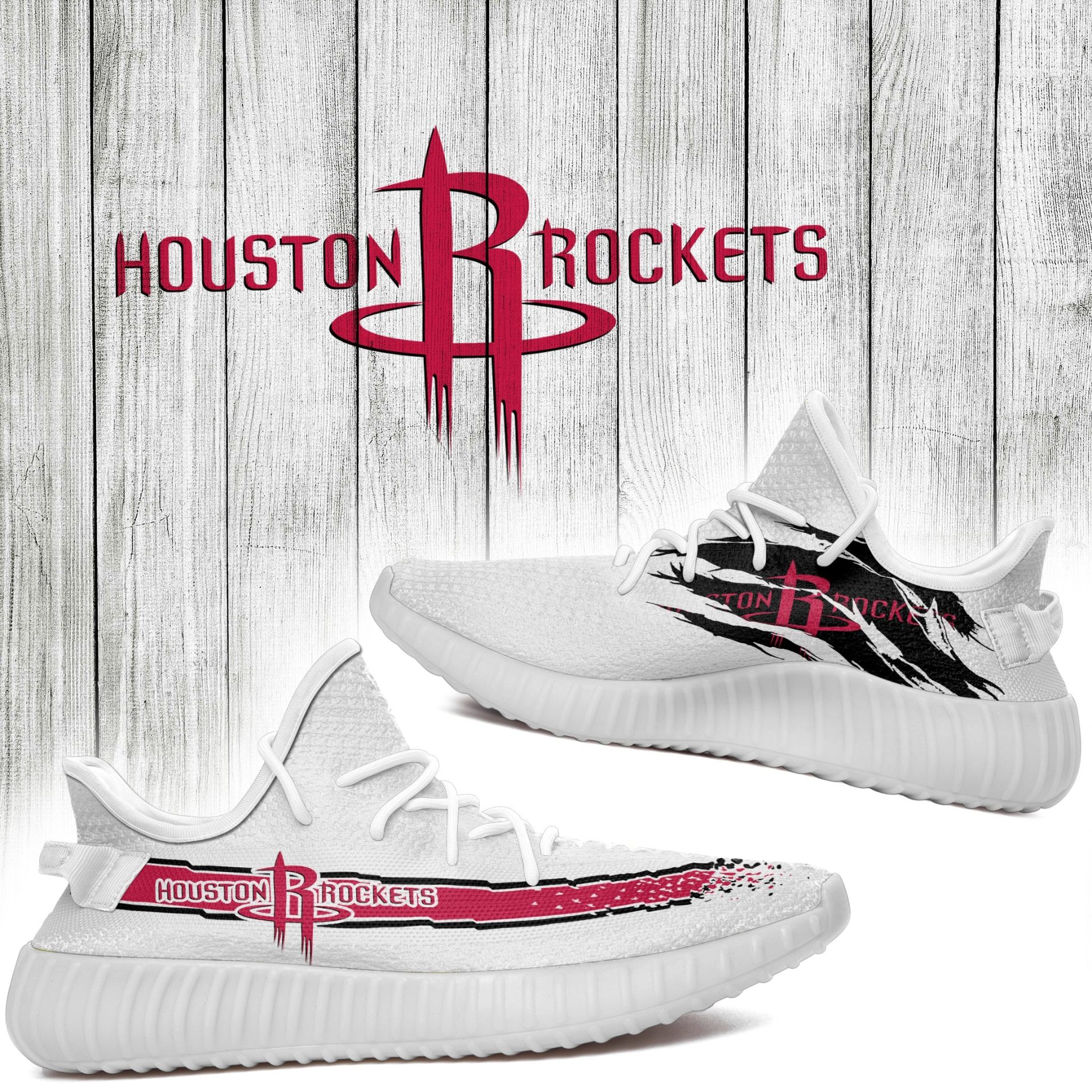 JWFancy Houston Rockets Yeezy Boost Shoes For Men And Women