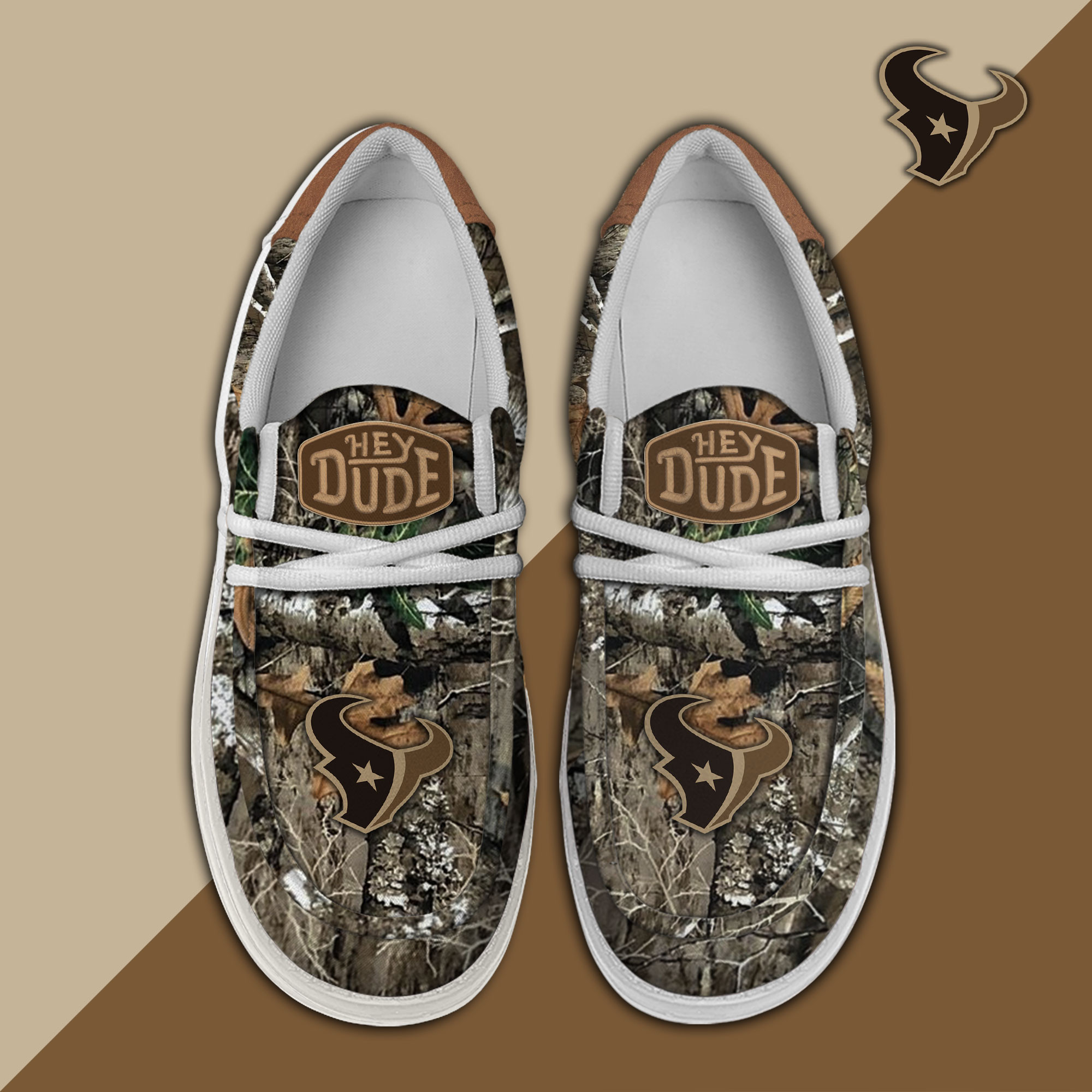 JWFancy Houston Texans Hey Dude Shoes Wally Men's Lace Up Loafers Comfortable For Men And Women