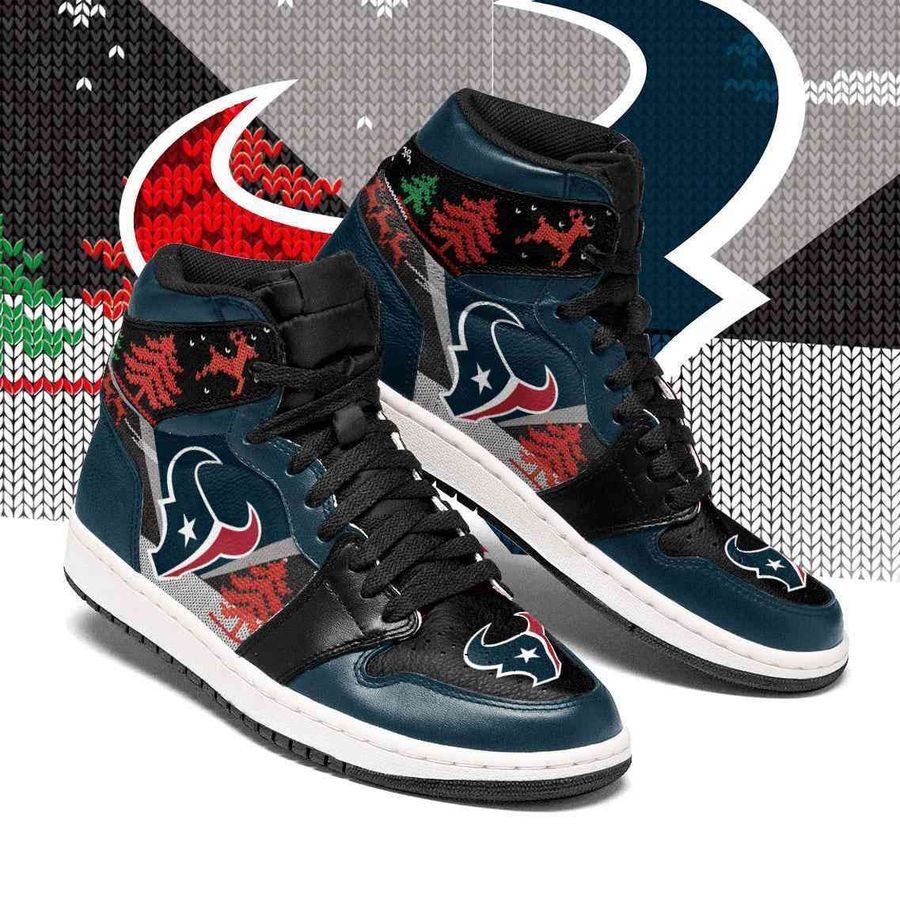 JWFancy Houston Texans NFL AJ1 High Sneakers Shoes For Men And Women