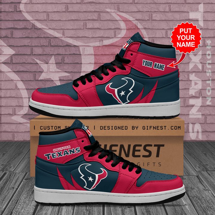 JWFancy Houston Texans NFL AJ1 High Sneakers Shoes For Men And Women