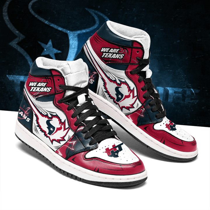 JWFancy Houston Texans NFL AJ1 High Sneakers Shoes For Men And Women