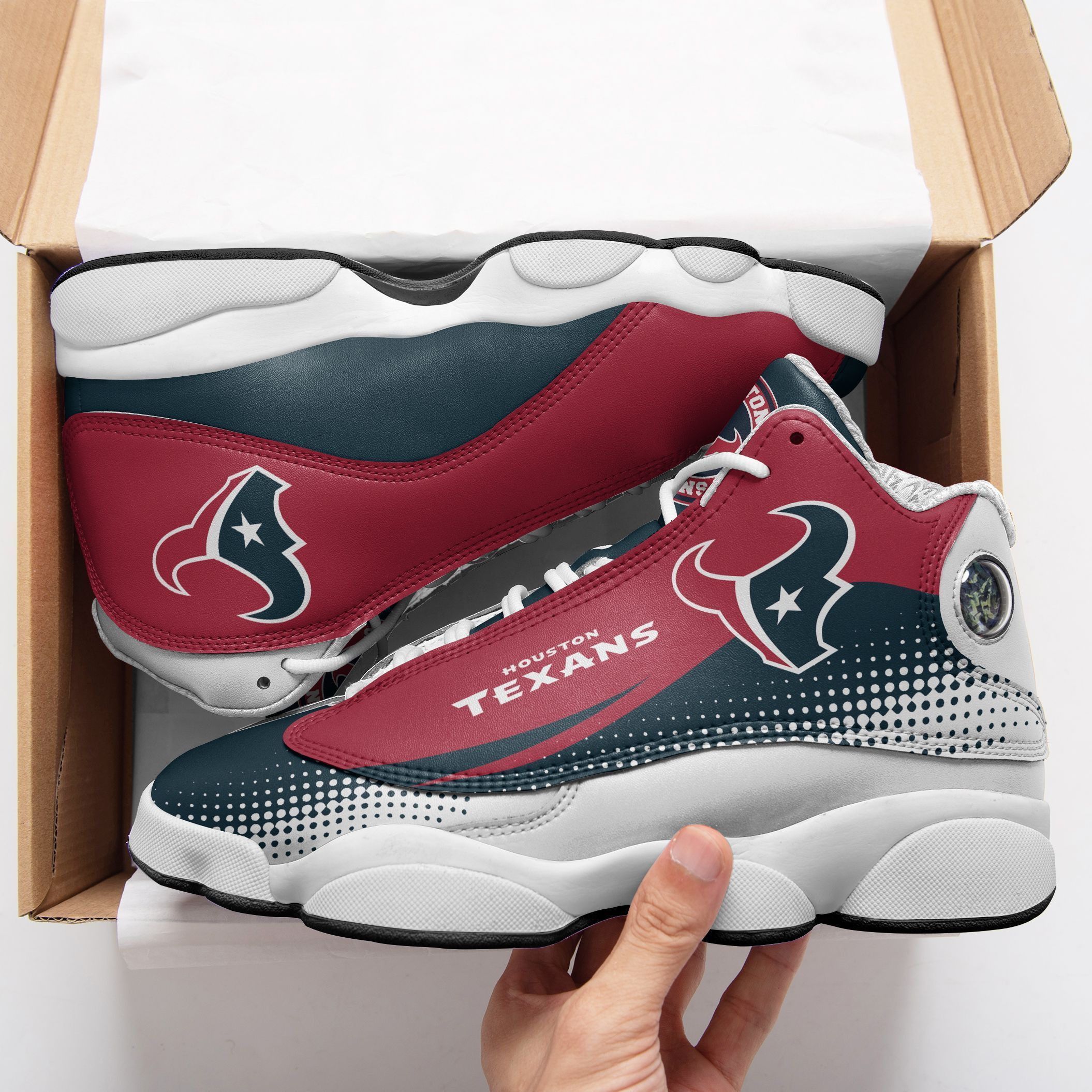 JWFancy Houston Texans NFL AJ13 Sneakers Shoes For Men And Women