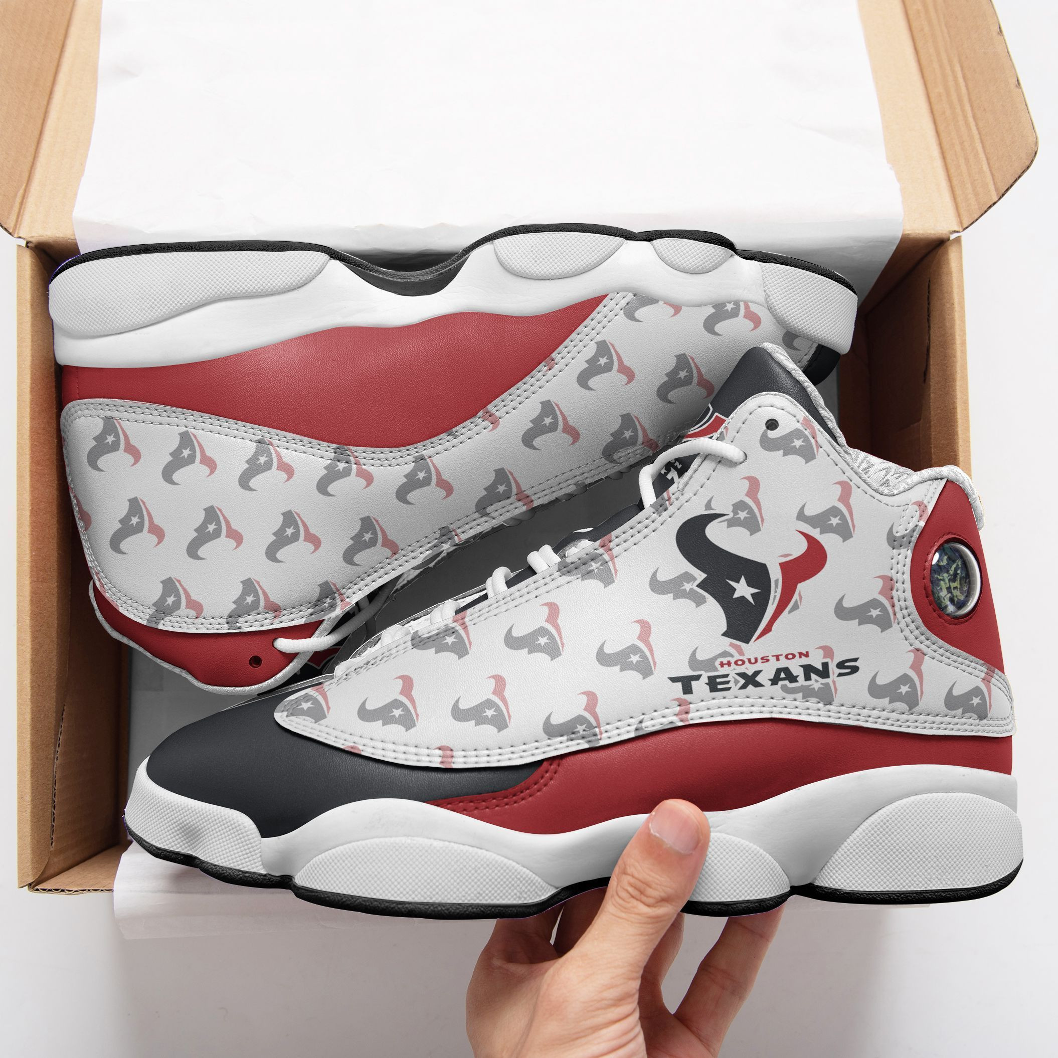 JWFancy Houston Texans NFL AJ13 Sneakers Shoes For Men And Women