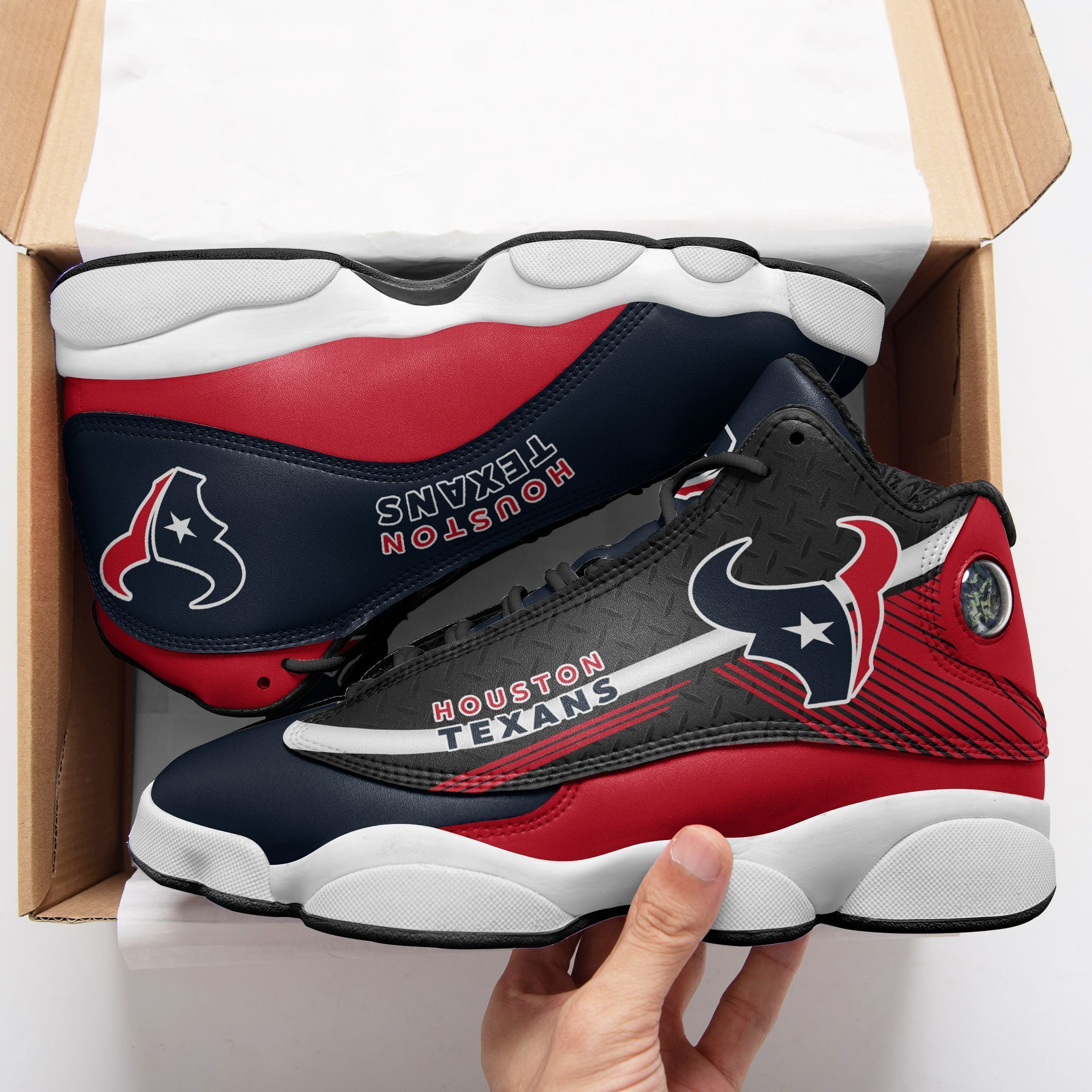 JWFancy Houston Texans NFL AJ13 Sneakers Shoes For Men And Women