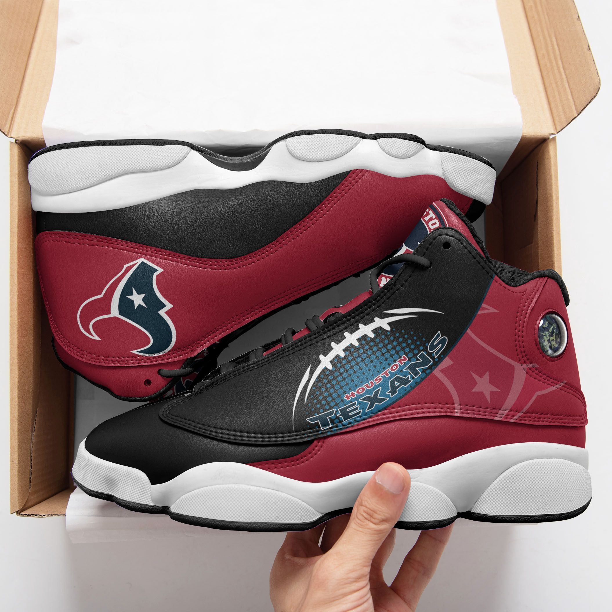 JWFancy Houston Texans NFL AJ13 Sneakers Shoes For Men And Women