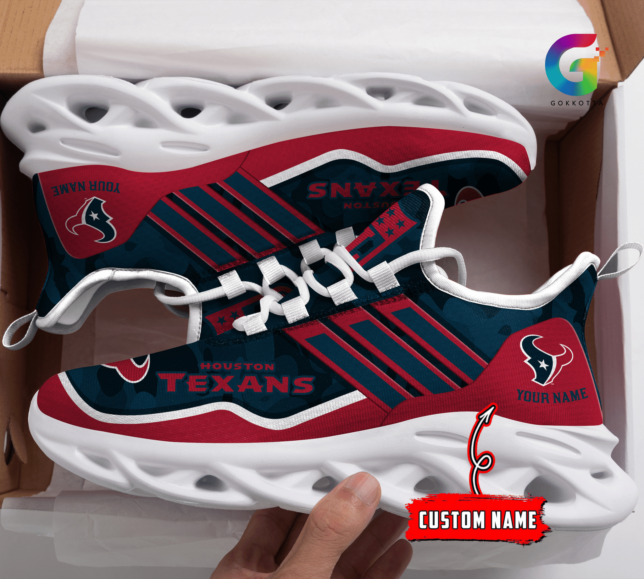 JWFancy Houston Texans NFL Max Soul Shoes Sneakers For Men And Women
