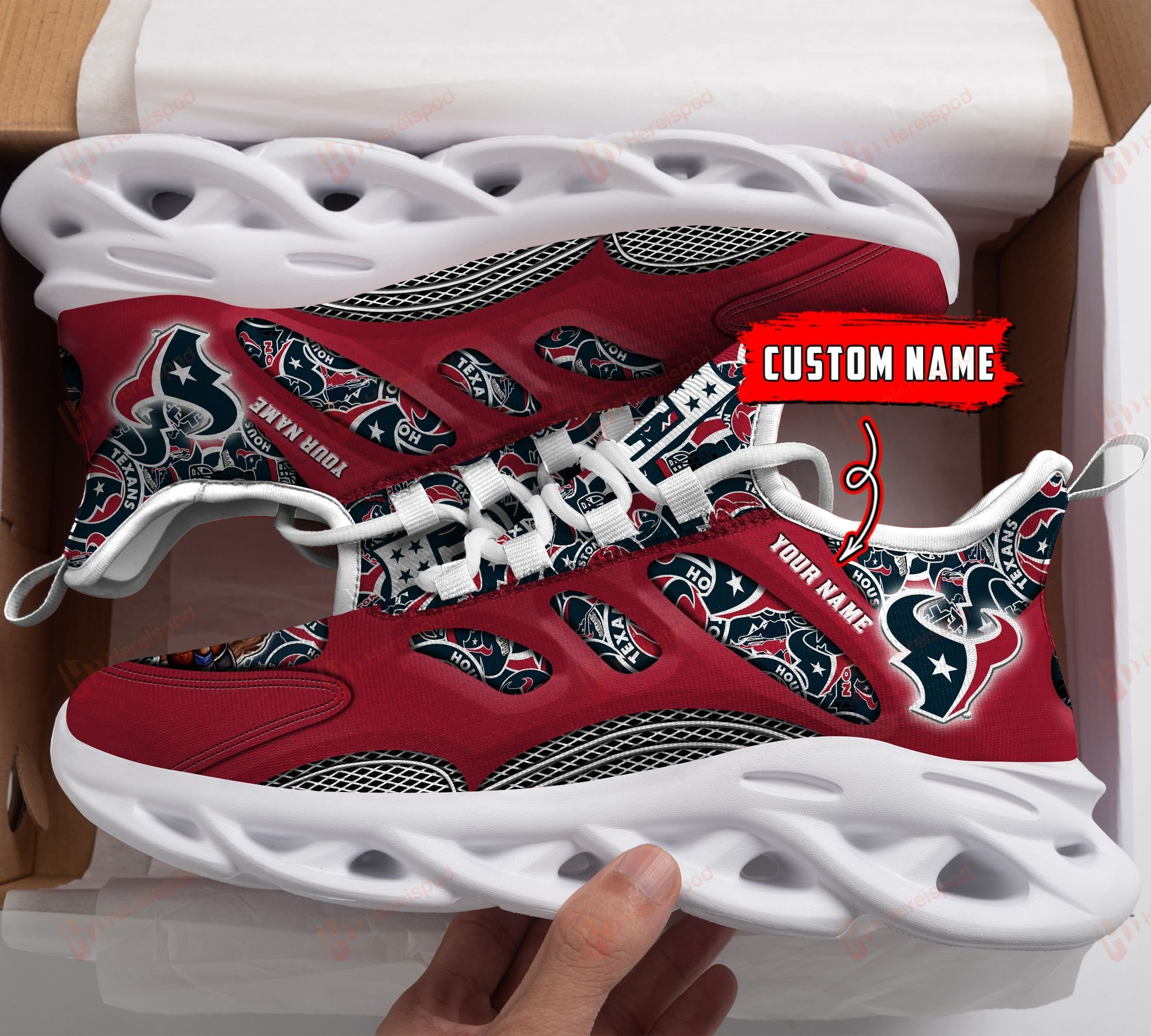 JWFancy Houston Texans NFL Max Soul Shoes Sneakers For Men And Women