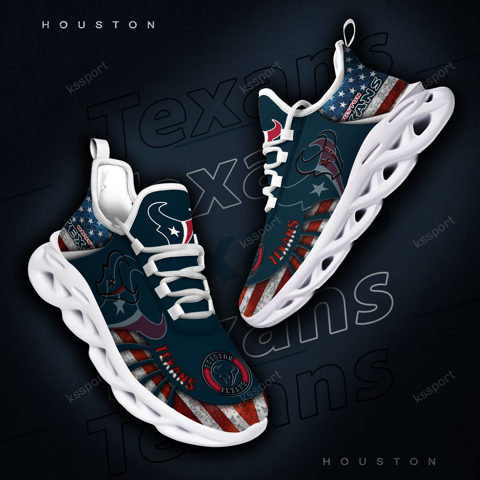 JWFancy Houston Texans NFL Max Soul Shoes Sneakers For Men And Women
