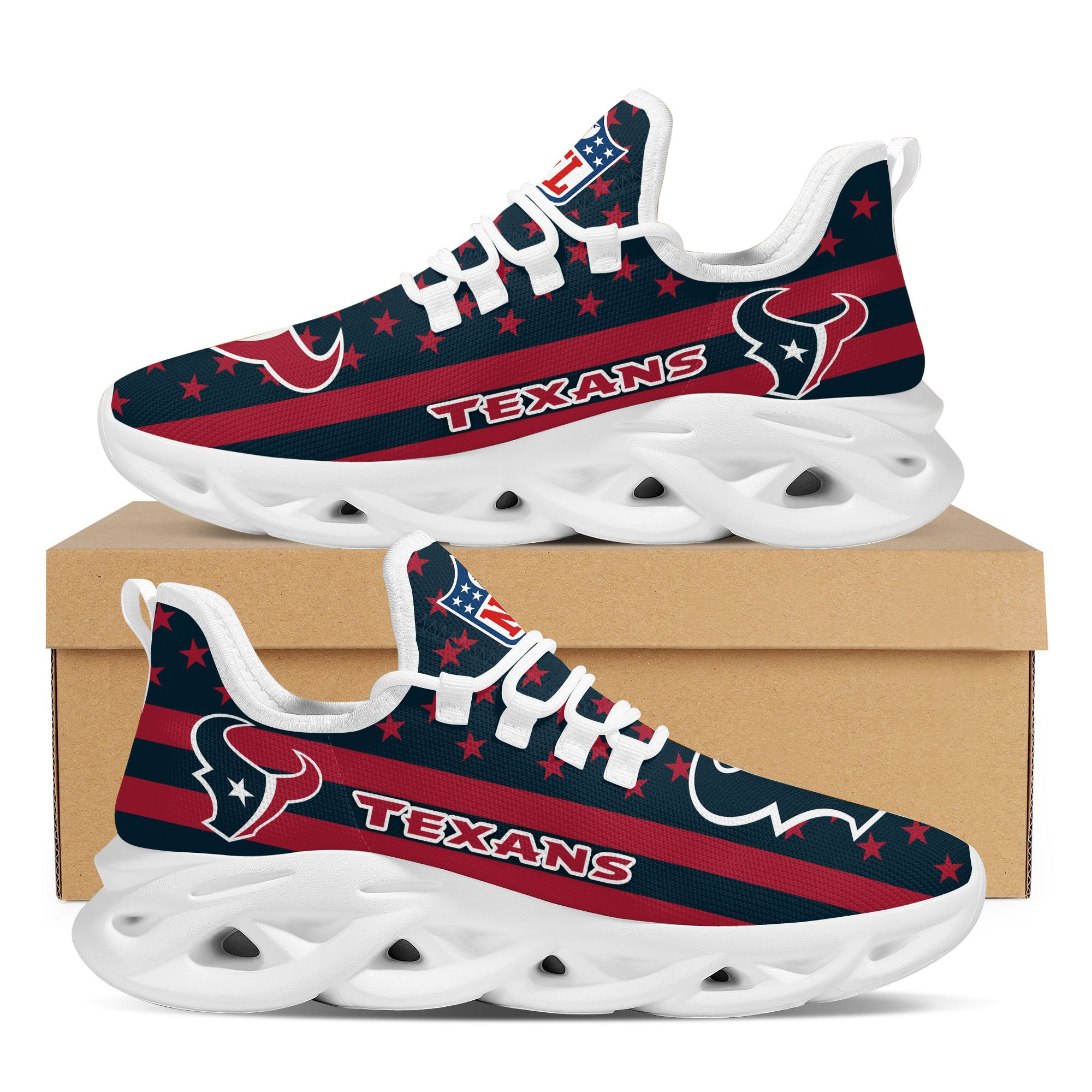 JWFancy Houston Texans NFL Max Soul Shoes Sneakers For Men And Women