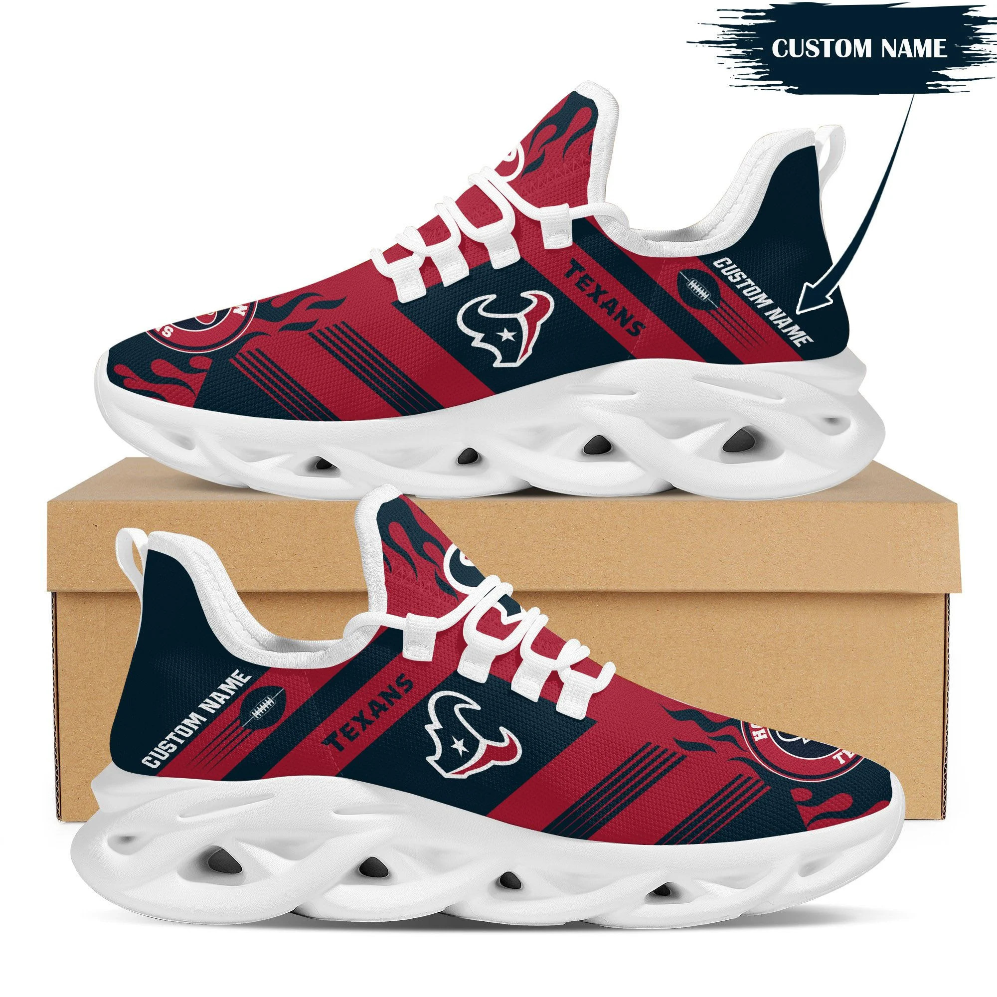 JWFancy Houston Texans NFL Max Soul Shoes Sneakers For Men And Women