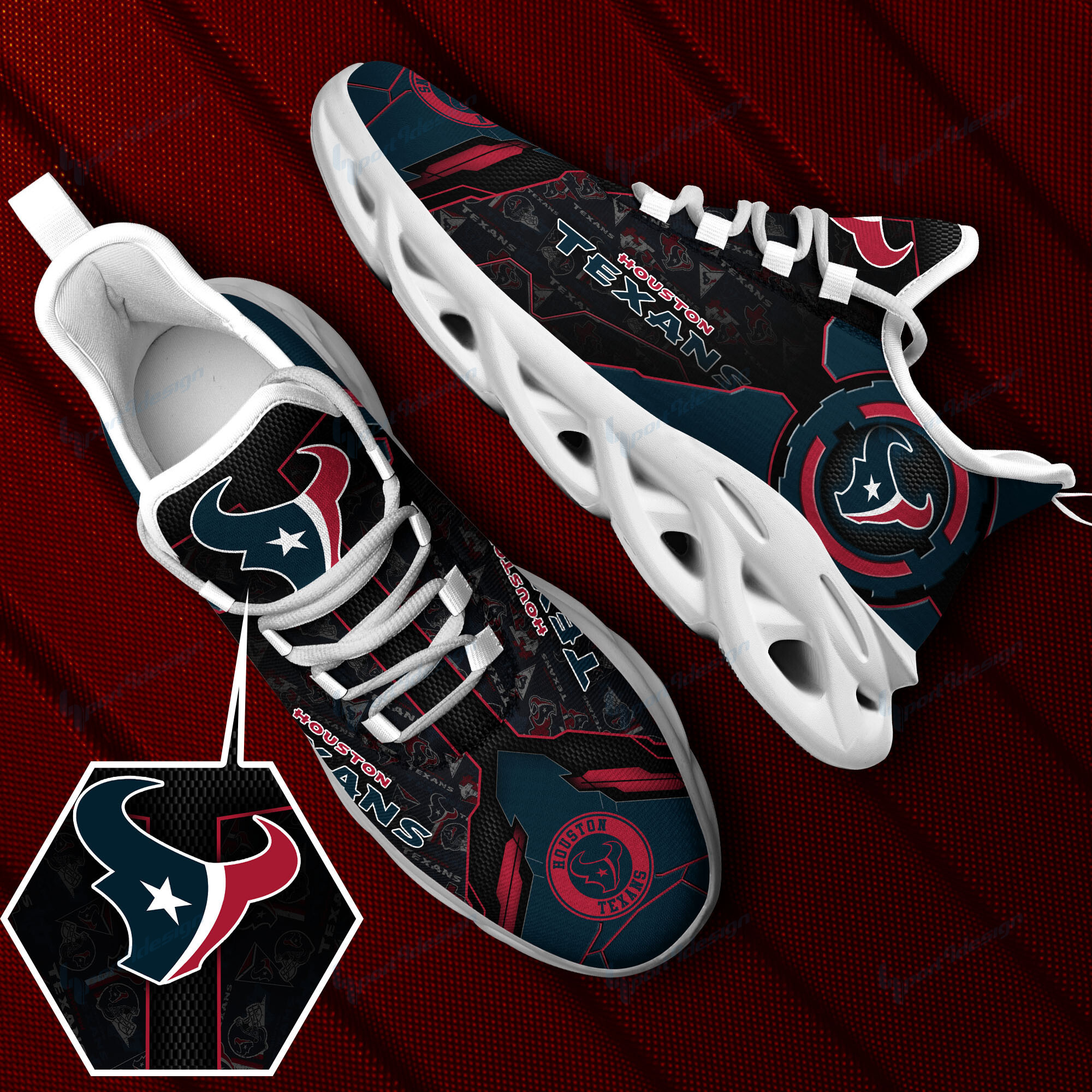 JWFancy Houston Texans NFL Max Soul Shoes Sneakers For Men And Women