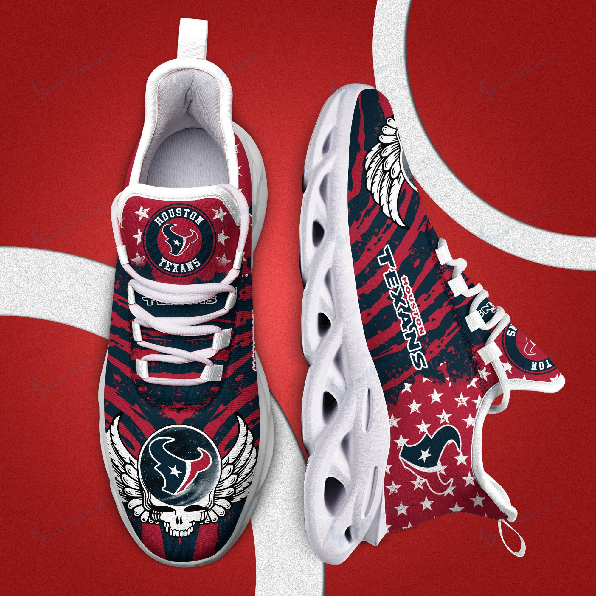 JWFancy Houston Texans NFL Max Soul Shoes Sneakers For Men And Women
