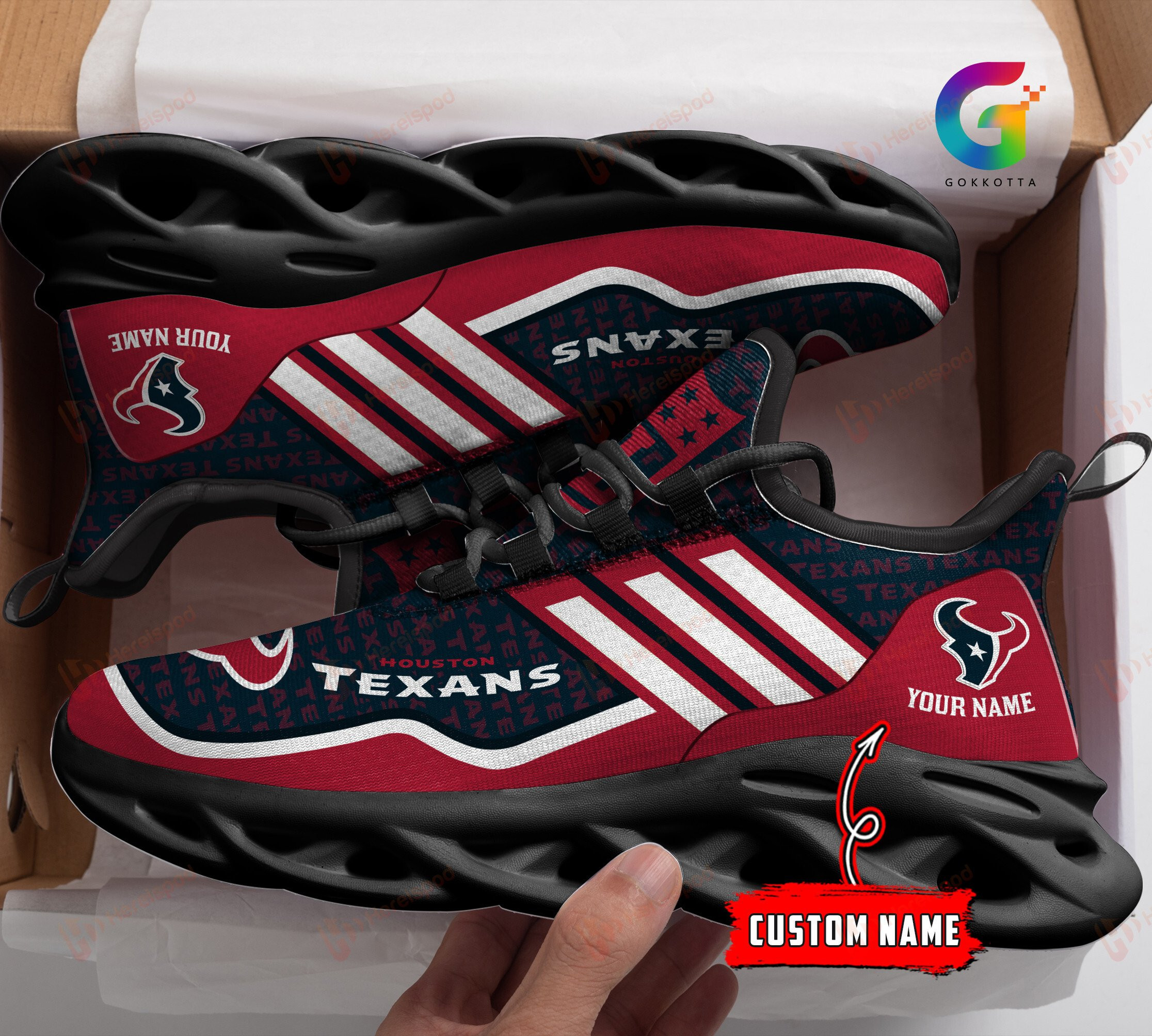 JWFancy Houston Texans NFL Max Soul Shoes Sneakers For Men And Women
