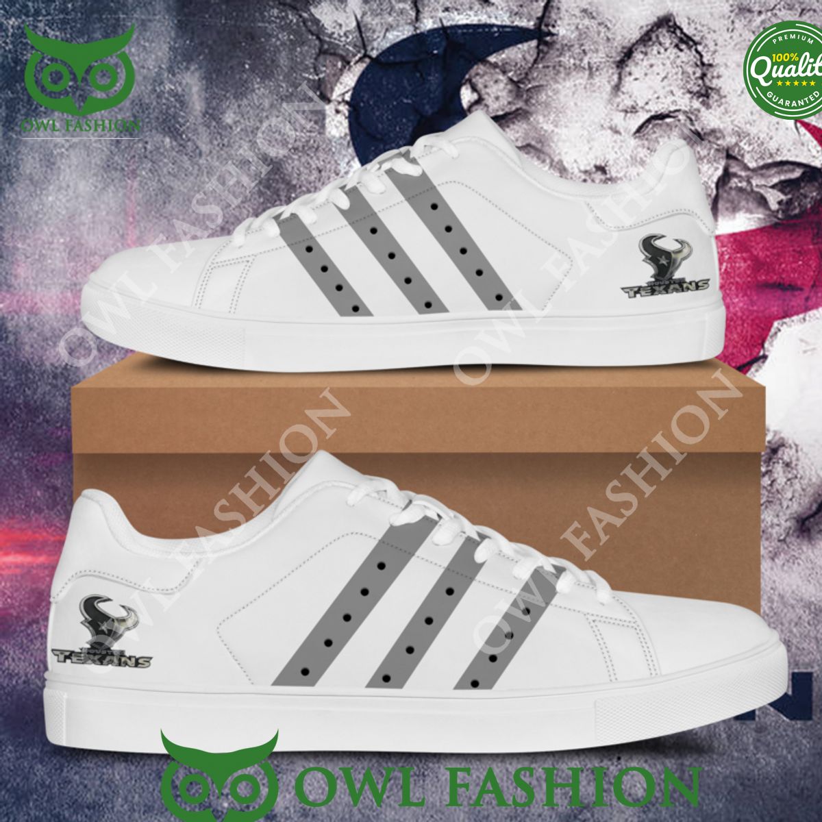 JWFancy Houston Texans Skate Stan Shoes Sneakes For Men And Women