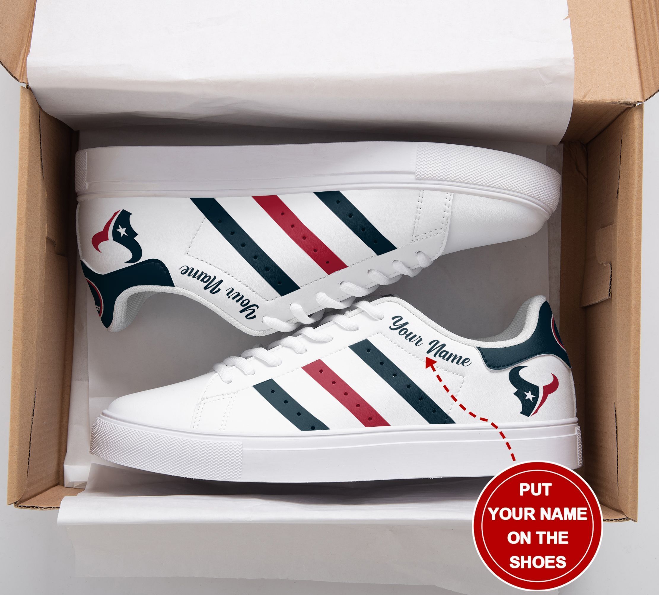 JWFancy Houston Texans Skate Stan Shoes Sneakes For Men And Women