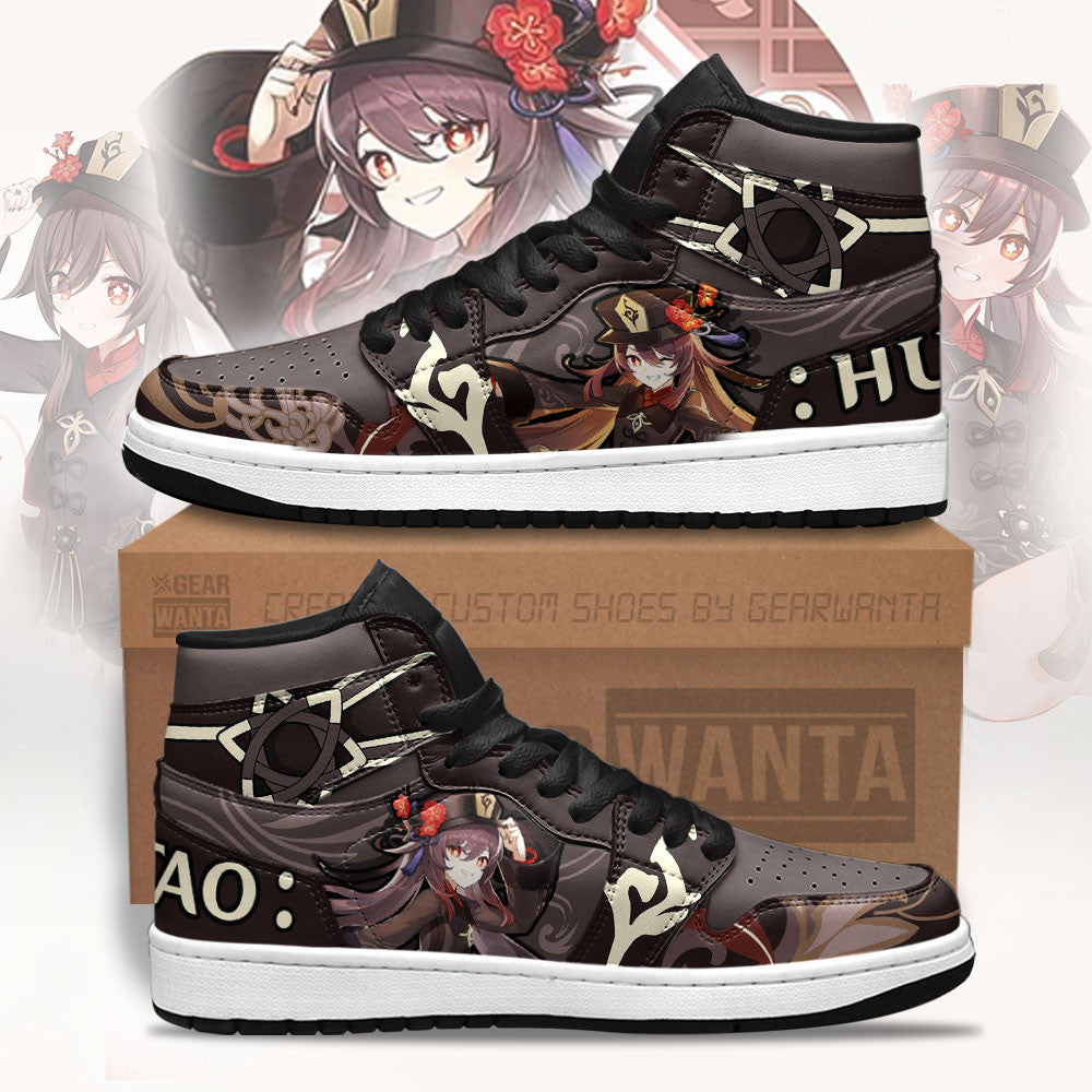 JWFancy Hu Tao Genshin Impact AJ1 High Sneakers Shoes For Men And Women
