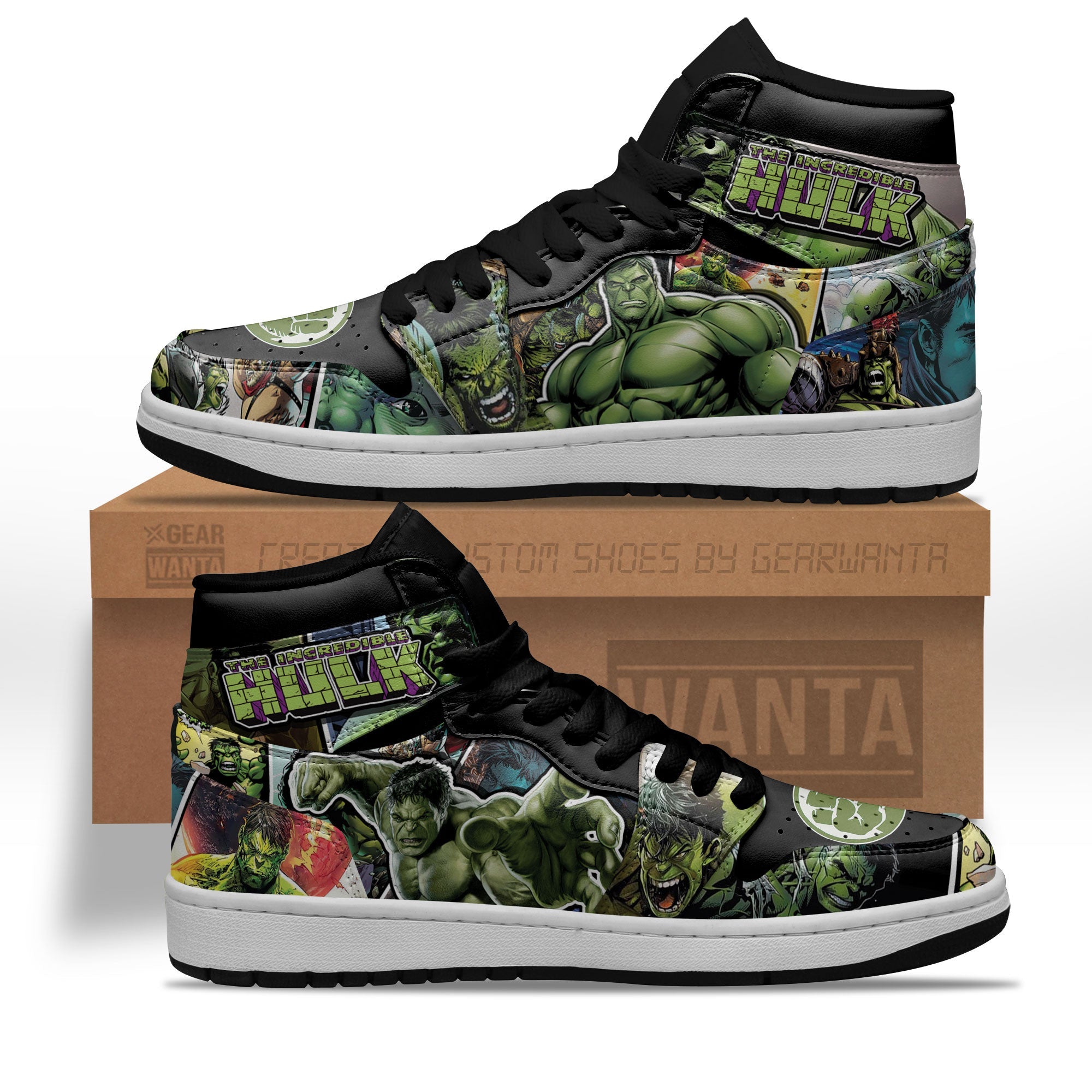 JWFancy Hulk Air AJ1 High Sneakers Shoes For Men And Women