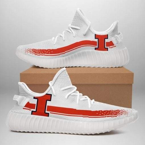 JWFancy Illinois Fighting Illini Yeezy Boost Shoes For Men And Women