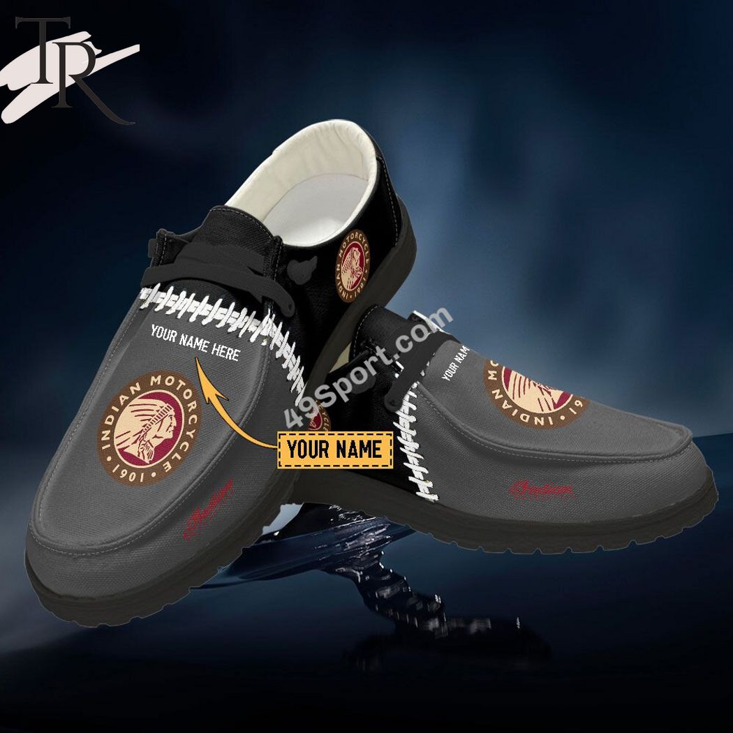 JWFancy Indian Motorcycles Hey Dude Shoes Wally Men's Lace Up Loafers Comfortable For Men And Women