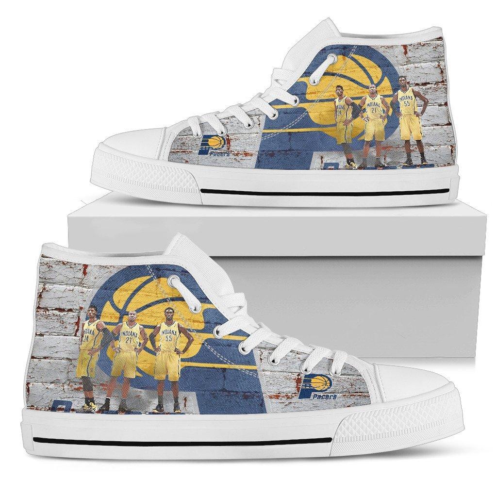 JWFancy Indiana Pacers High Top Canvas Sneakers Shoes For Men And Women