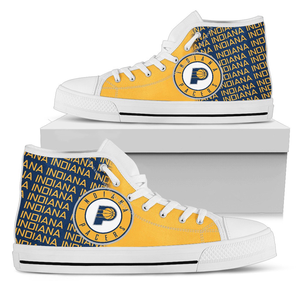 JWFancy Indiana Pacers High Top Canvas Sneakers Shoes For Men And Women