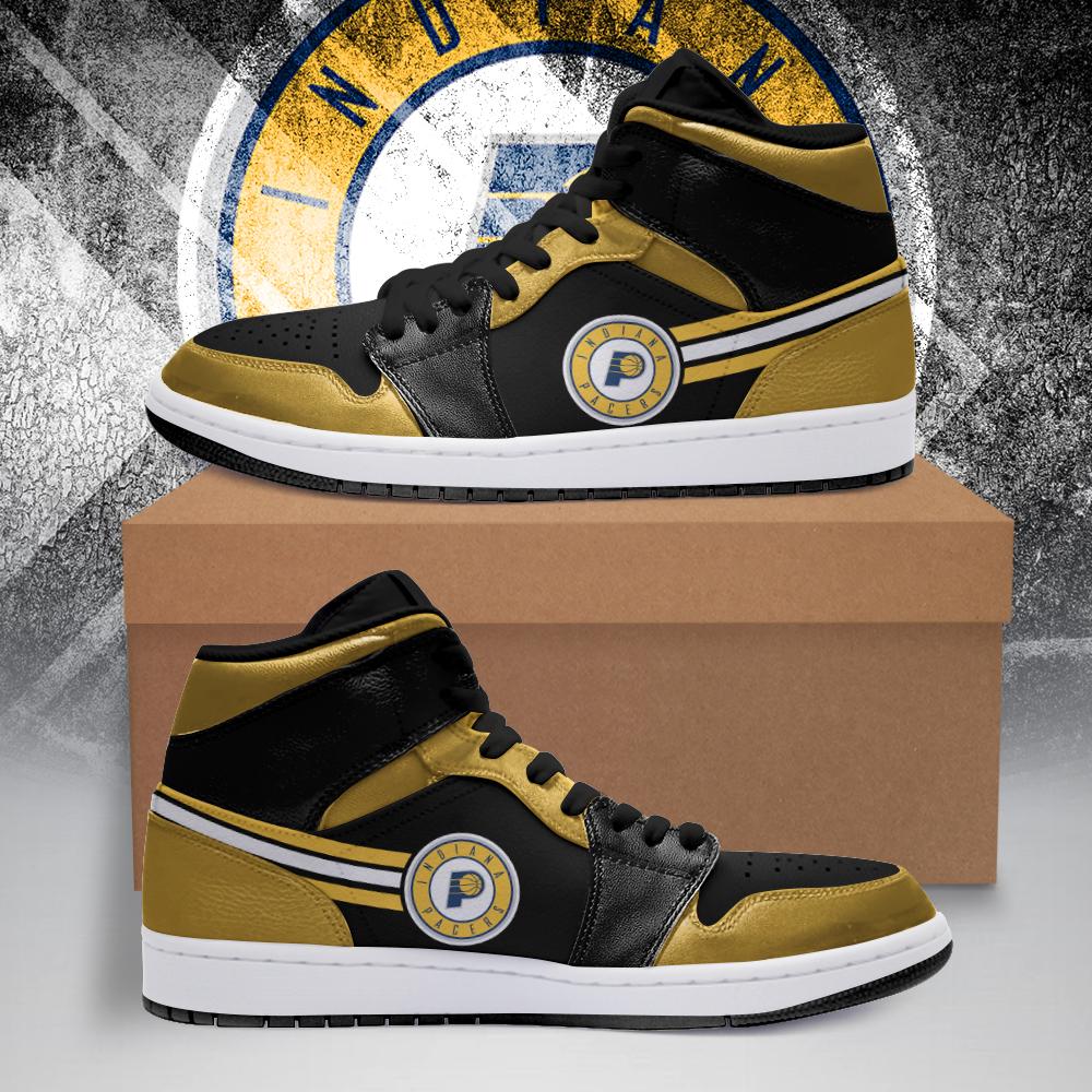 JWFancy Indiana Pacers NBA AJ1 High Sneakers Shoes For Men And Women