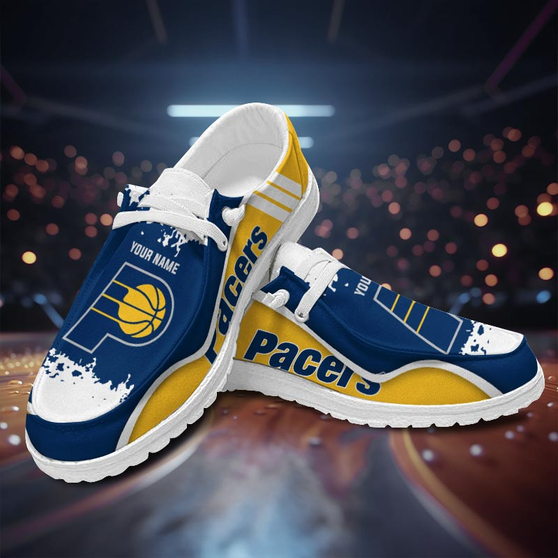 JWFancy Indiana Pacerss Hey Dude Shoes Wally Men's Lace Up Loafers Comfortable For Men And Women