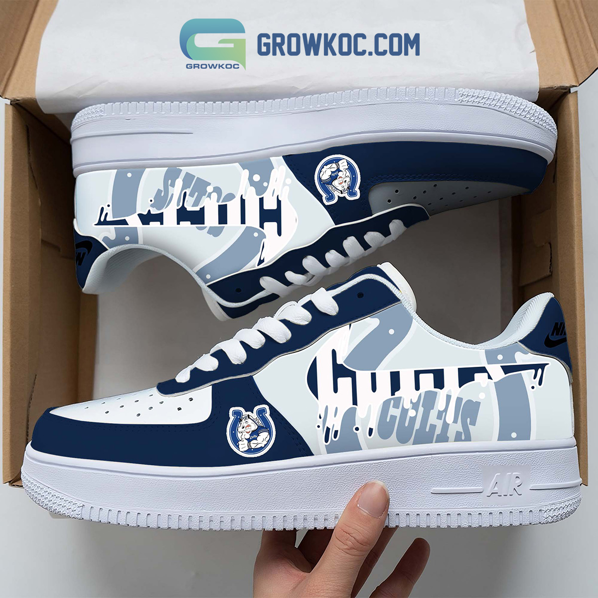 JWFancy Indianapolis Colts Air Low-Top Sneakers Shoes For Men And Women