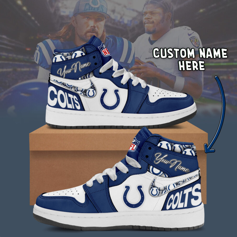 JWFancy Indianapolis Colts AJ1 High Sneakers Shoes For Men And Women