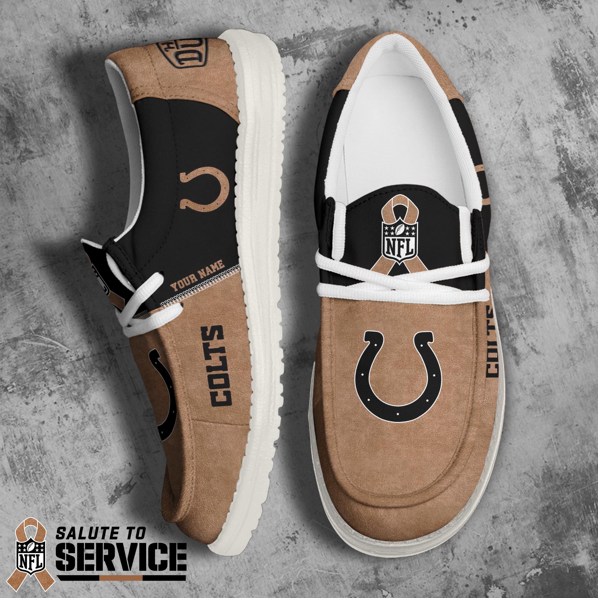 JWFancy Indianapolis Colts Hey Dude Shoes Wally Men's Lace Up Loafers Comfortable For Men And Women