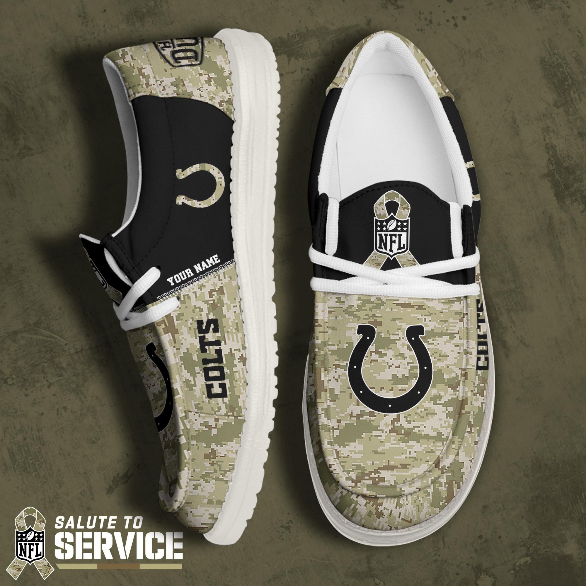 JWFancy Indianapolis Colts Hey Dude Shoes Wally Men's Lace Up Loafers Comfortable For Men And Women