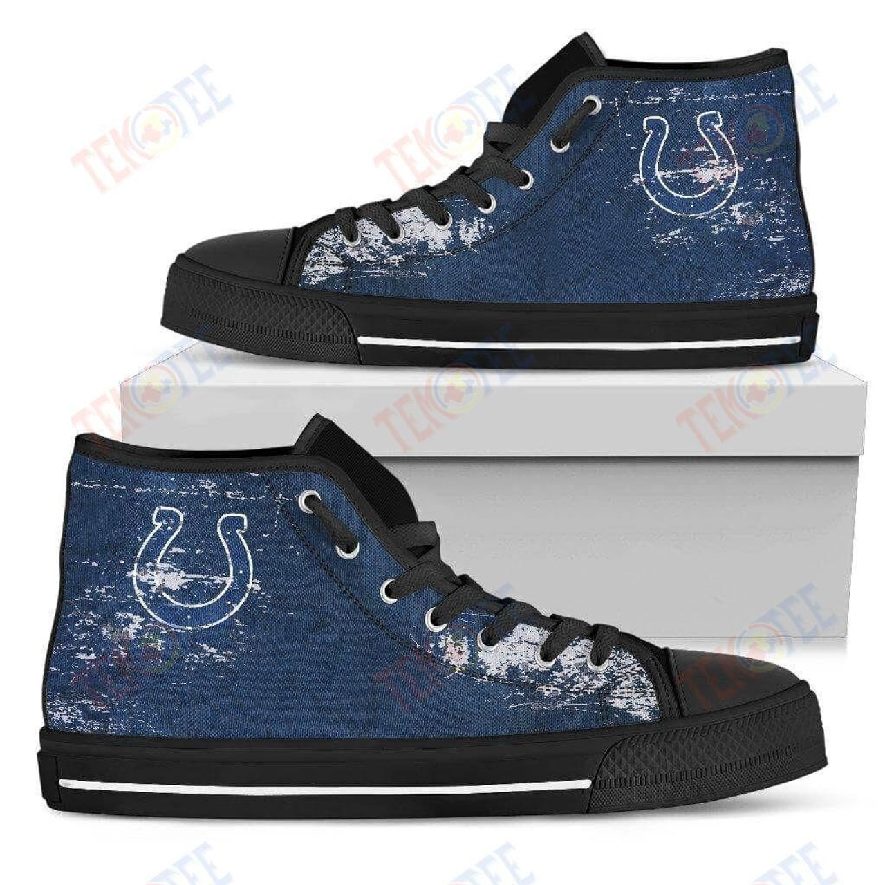 JWFancy Indianapolis Colts High Top Canvas Sneakers Shoes For Men And Women