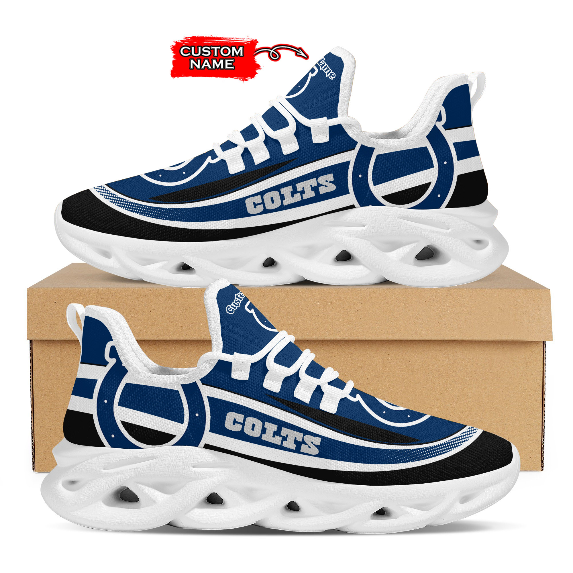 JWFancy Indianapolis Colts Max Soul Shoes Sneakers For Men And Women
