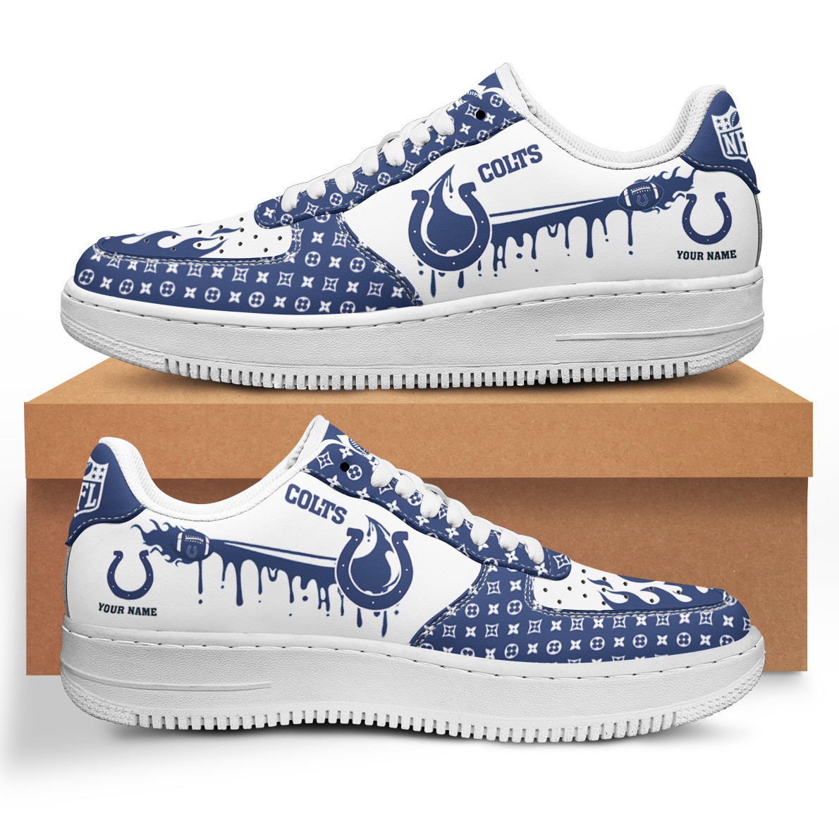 JWFancy Indianapolis Colts NFL Air Low-Top Sneakers Shoes For Men And Women