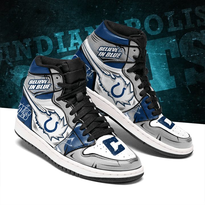 JWFancy Indianapolis Colts NFL AJ1 High Sneakers Shoes For Men And Women