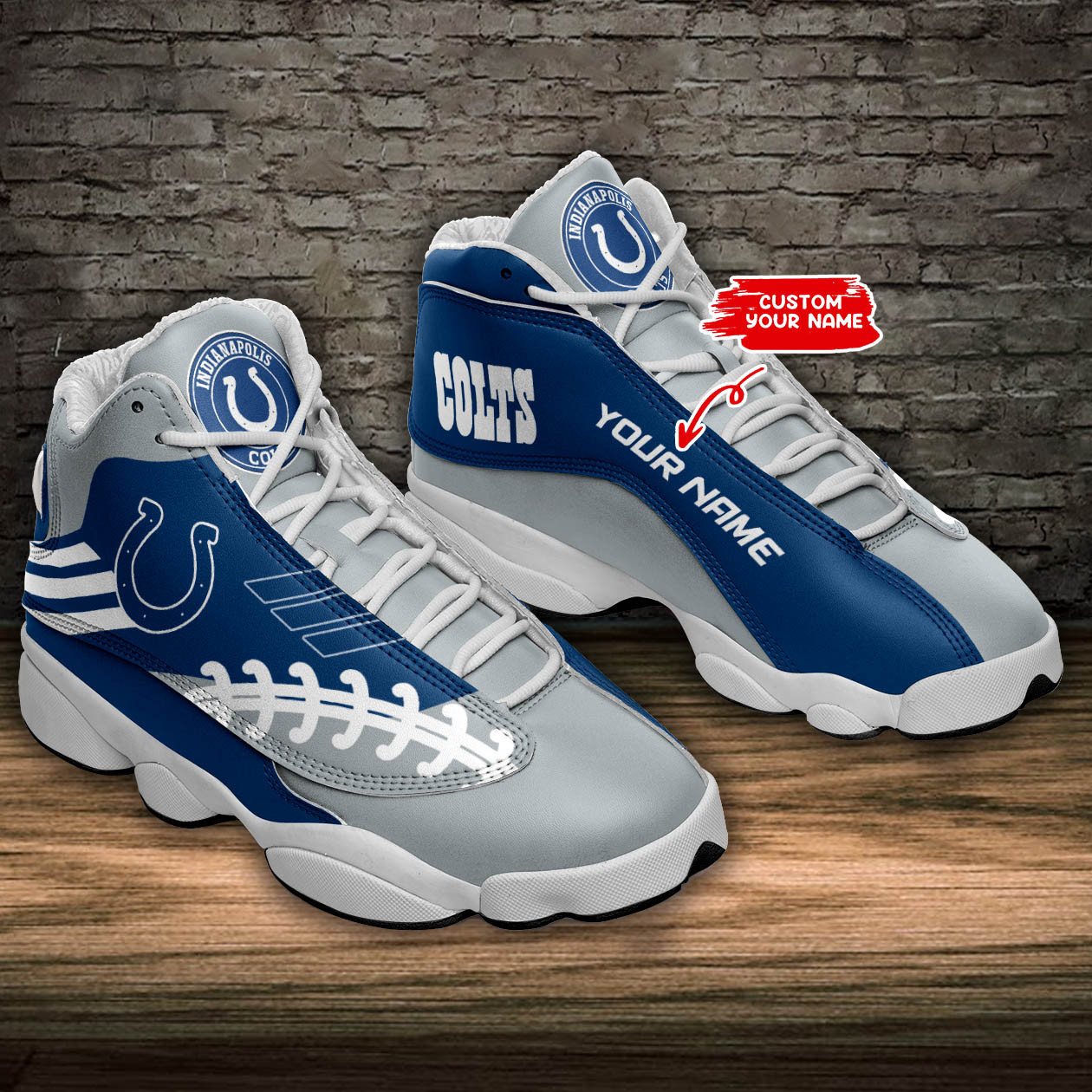 JWFancy Indianapolis Colts NFL AJ13 Sneakers Shoes For Men And Women