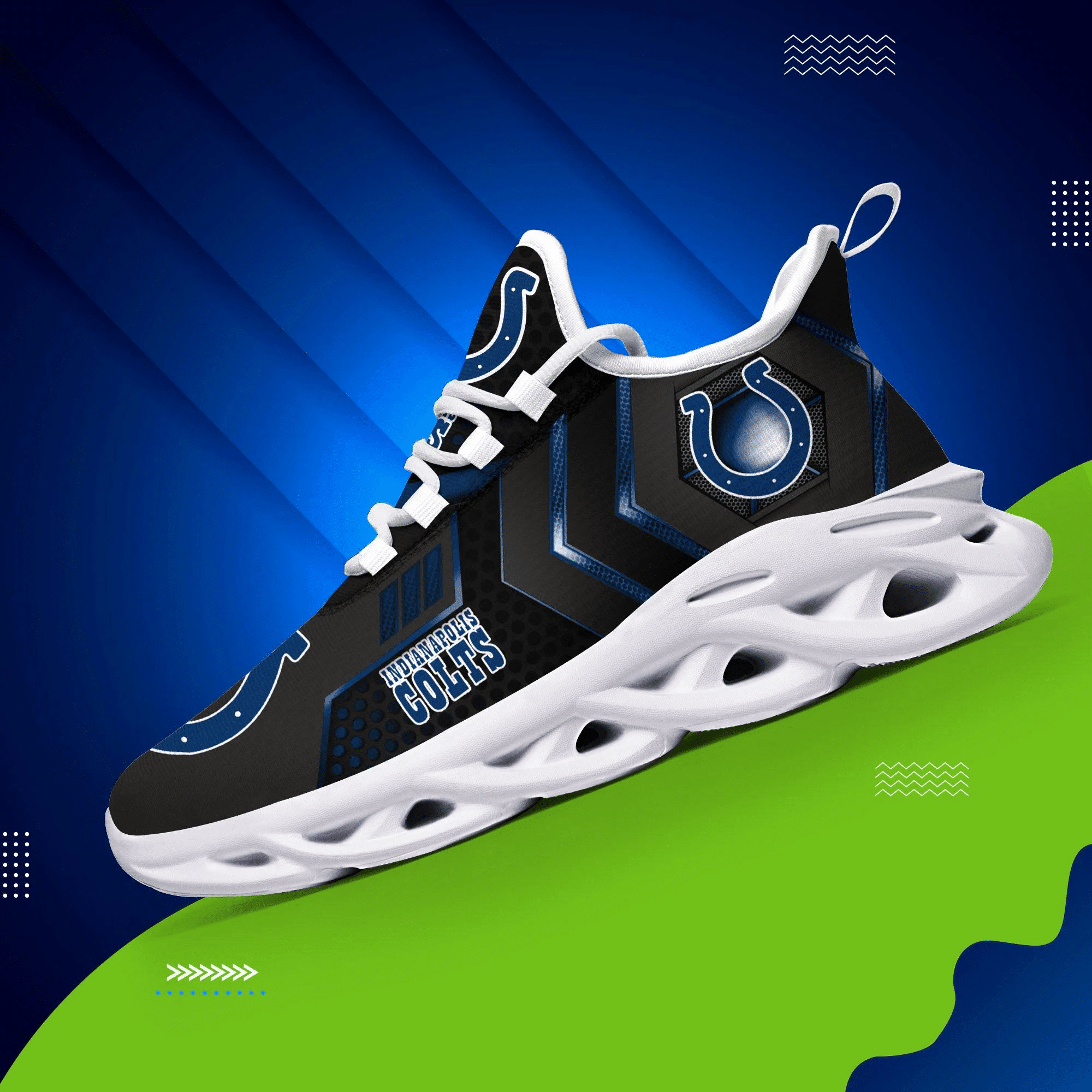 JWFancy Indianapolis Colts NFL Max Soul Shoes Sneakers For Men And Women