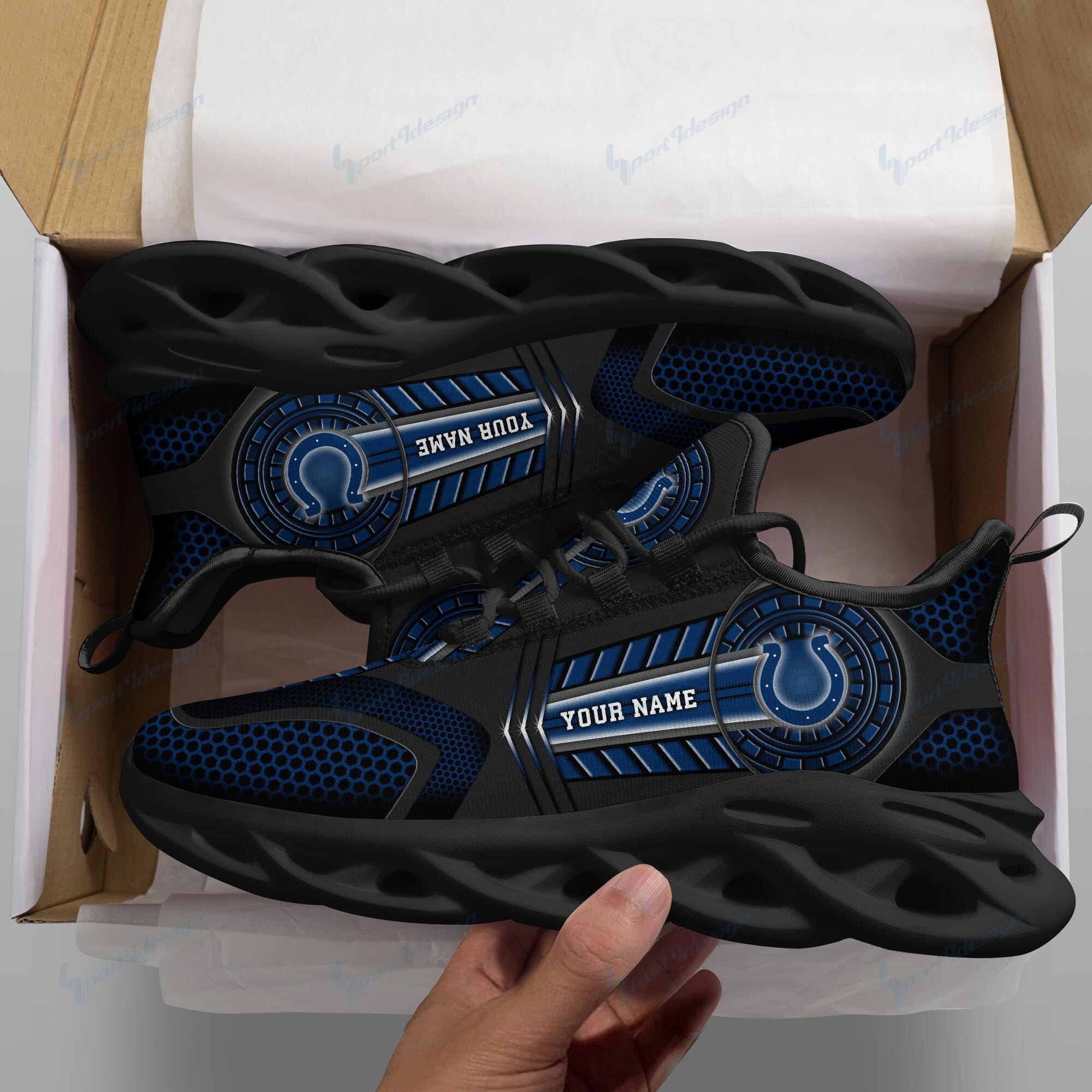 JWFancy Indianapolis Colts NFL Max Soul Shoes Sneakers For Men And Women