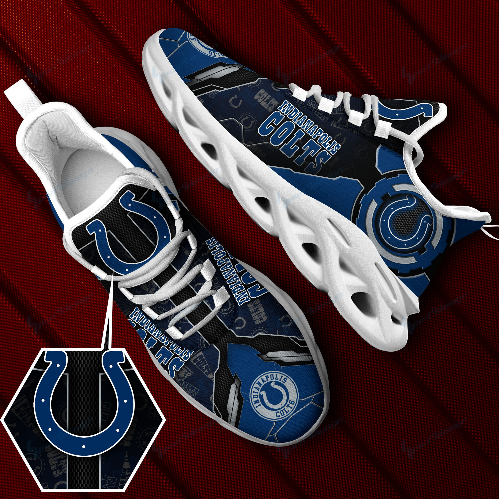 JWFancy Indianapolis Colts NFL Max Soul Shoes Sneakers For Men And Women