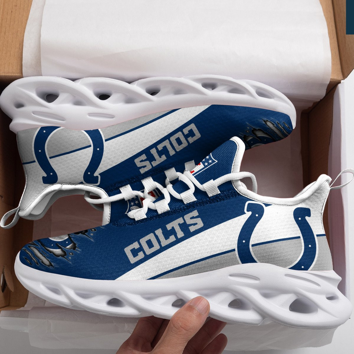 JWFancy Indianapolis Colts NFL Max Soul Shoes Sneakers For Men And Women