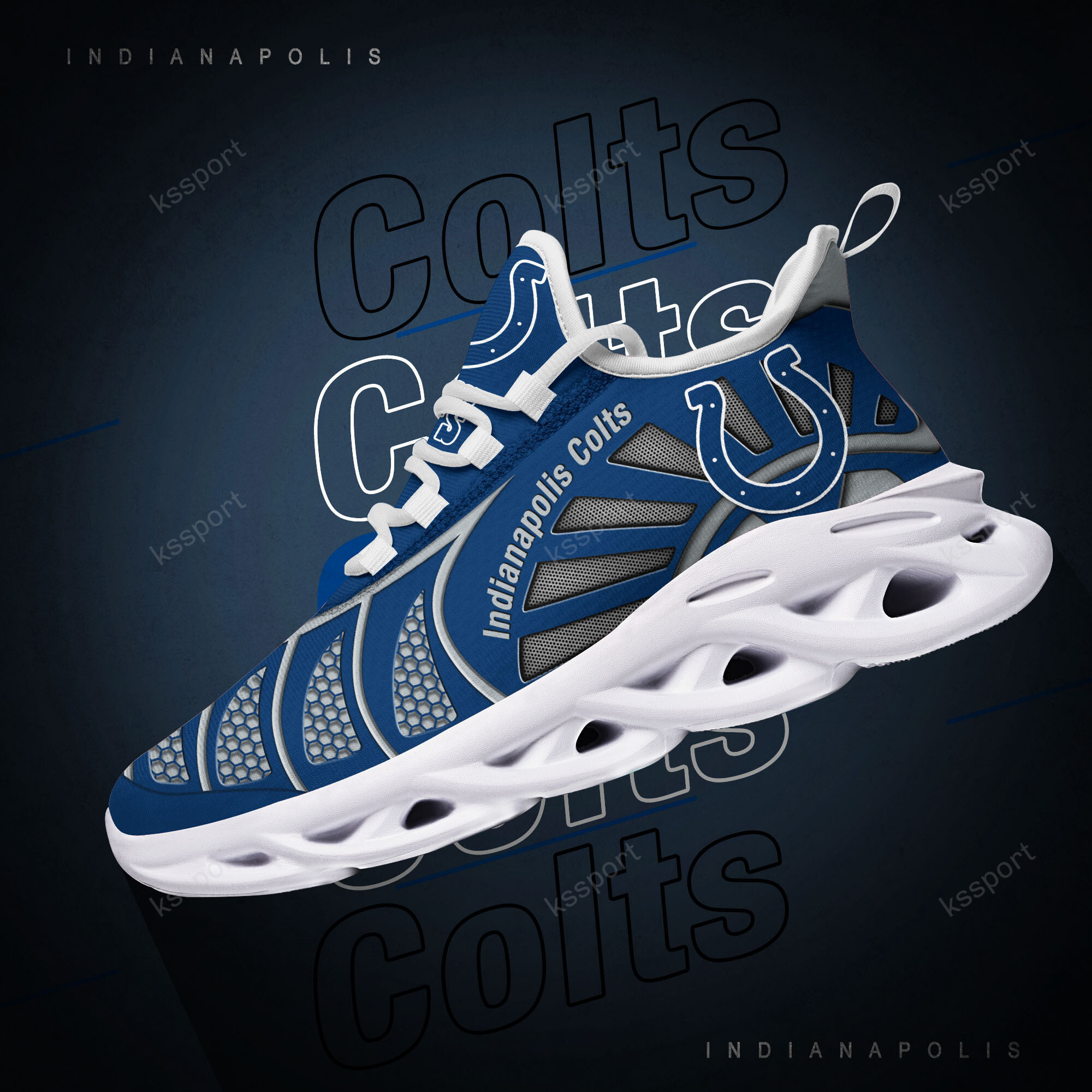 JWFancy Indianapolis Colts NFL Max Soul Shoes Sneakers For Men And Women