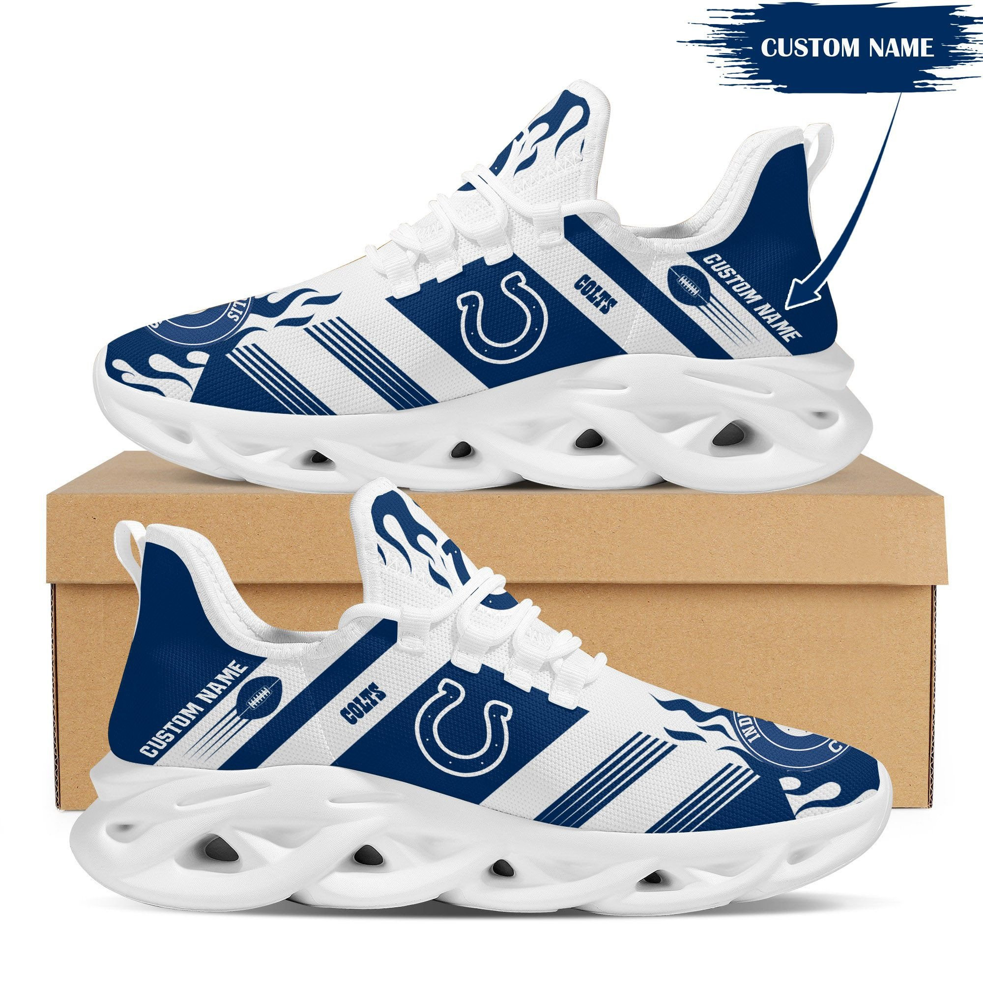 JWFancy Indianapolis Colts NFL Max Soul Shoes Sneakers For Men And Women