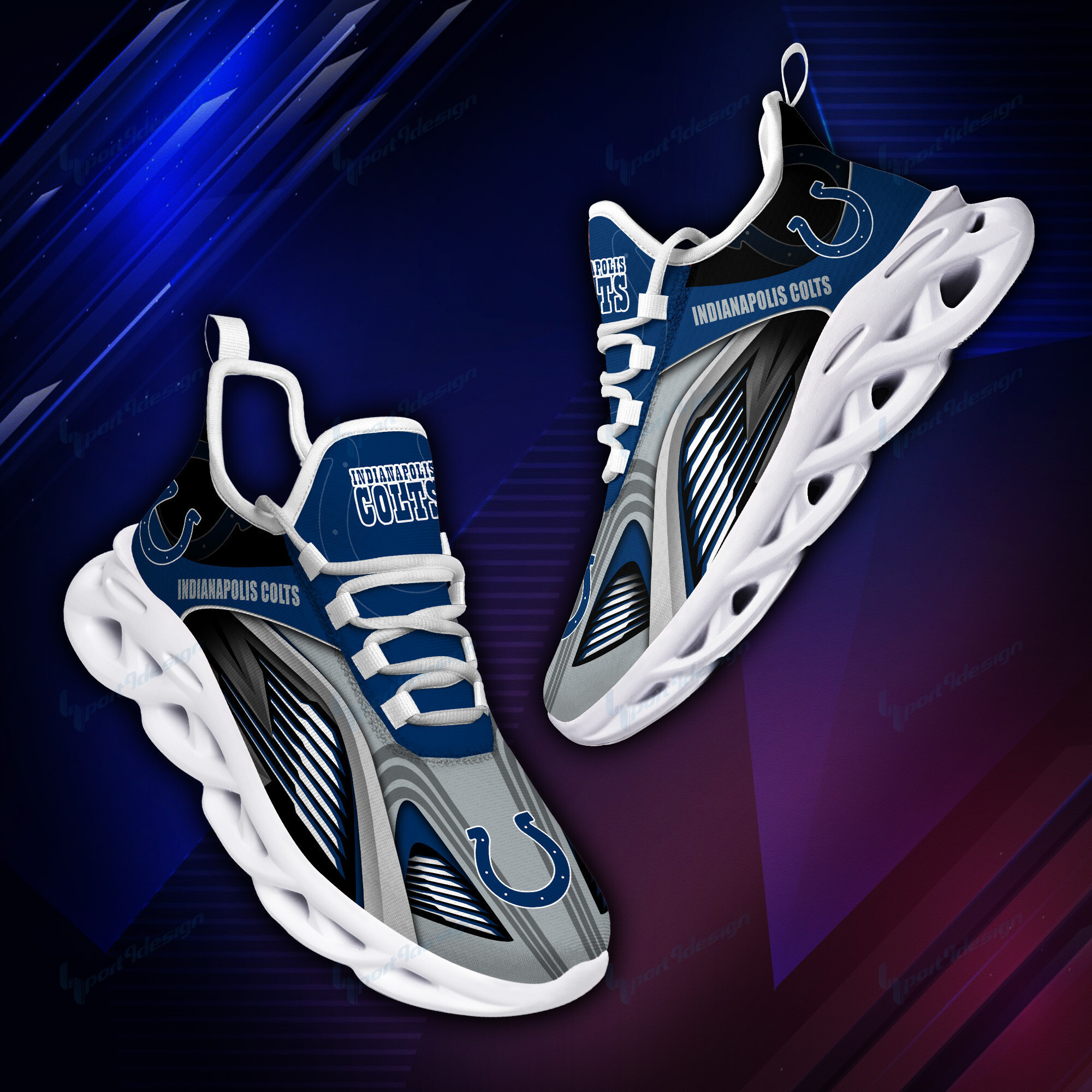 JWFancy Indianapolis Colts NFL Max Soul Shoes Sneakers For Men And Women