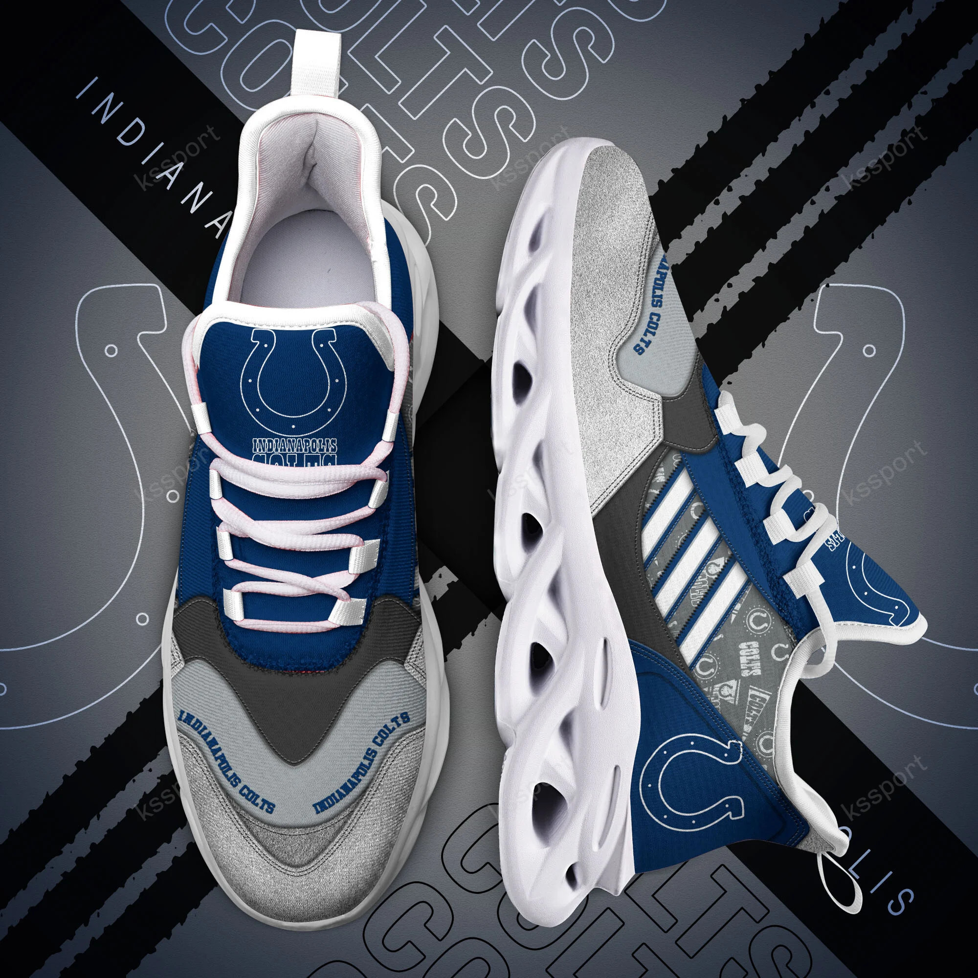 JWFancy Indianapolis Colts NFL Max Soul Shoes Sneakers For Men And Women