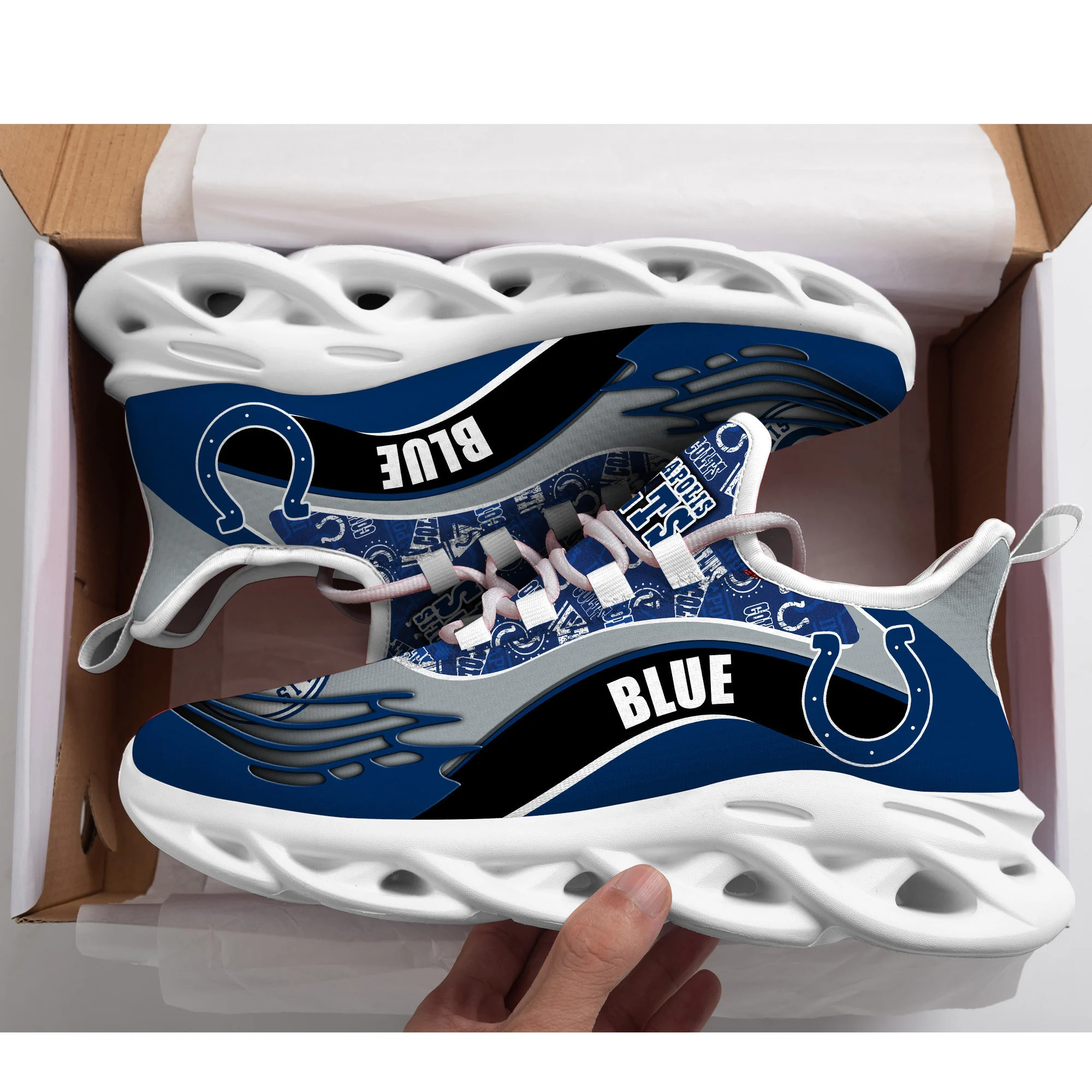JWFancy Indianapolis Colts NFL Max Soul Shoes Sneakers For Men And Women