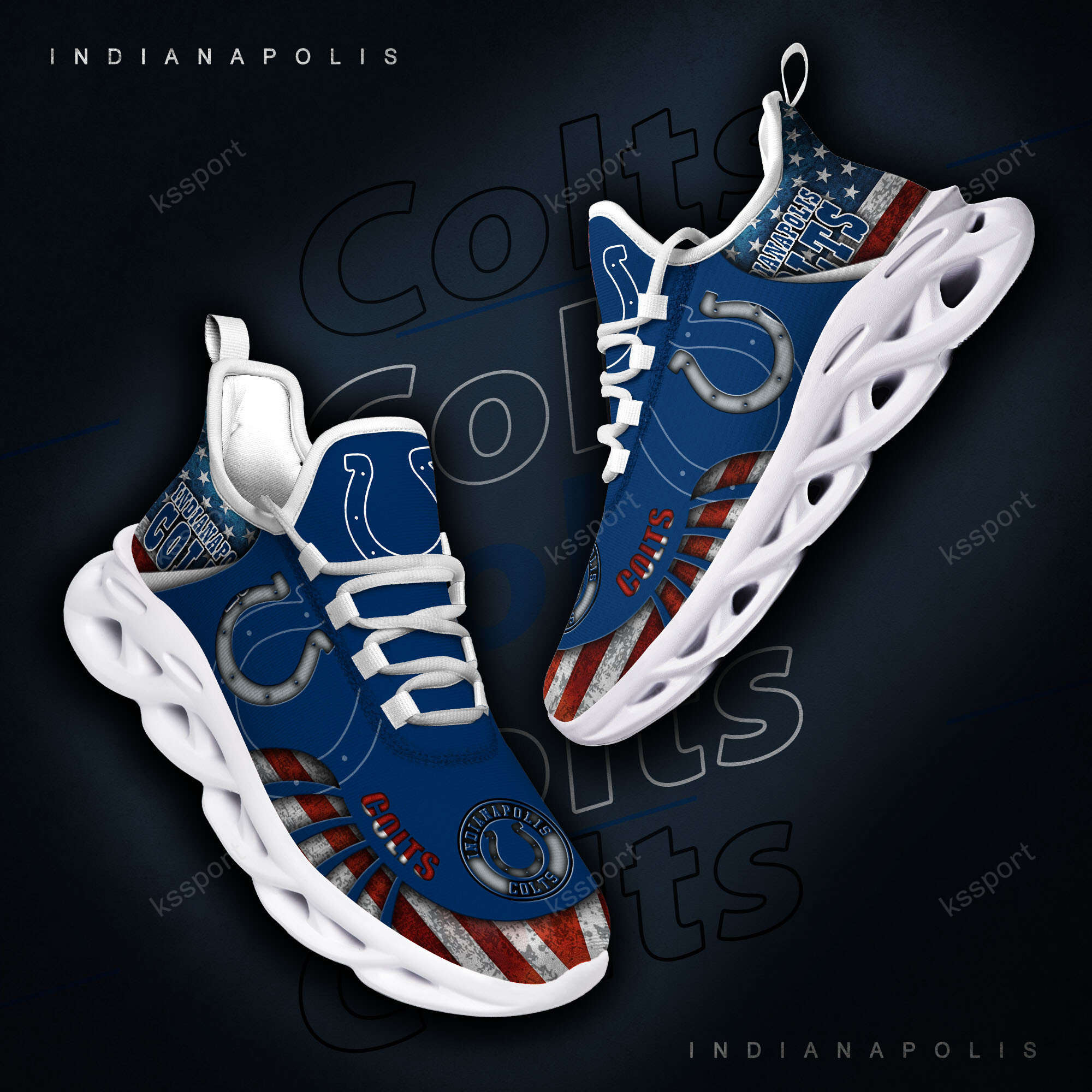 JWFancy Indianapolis Colts NFL Max Soul Shoes Sneakers For Men And Women